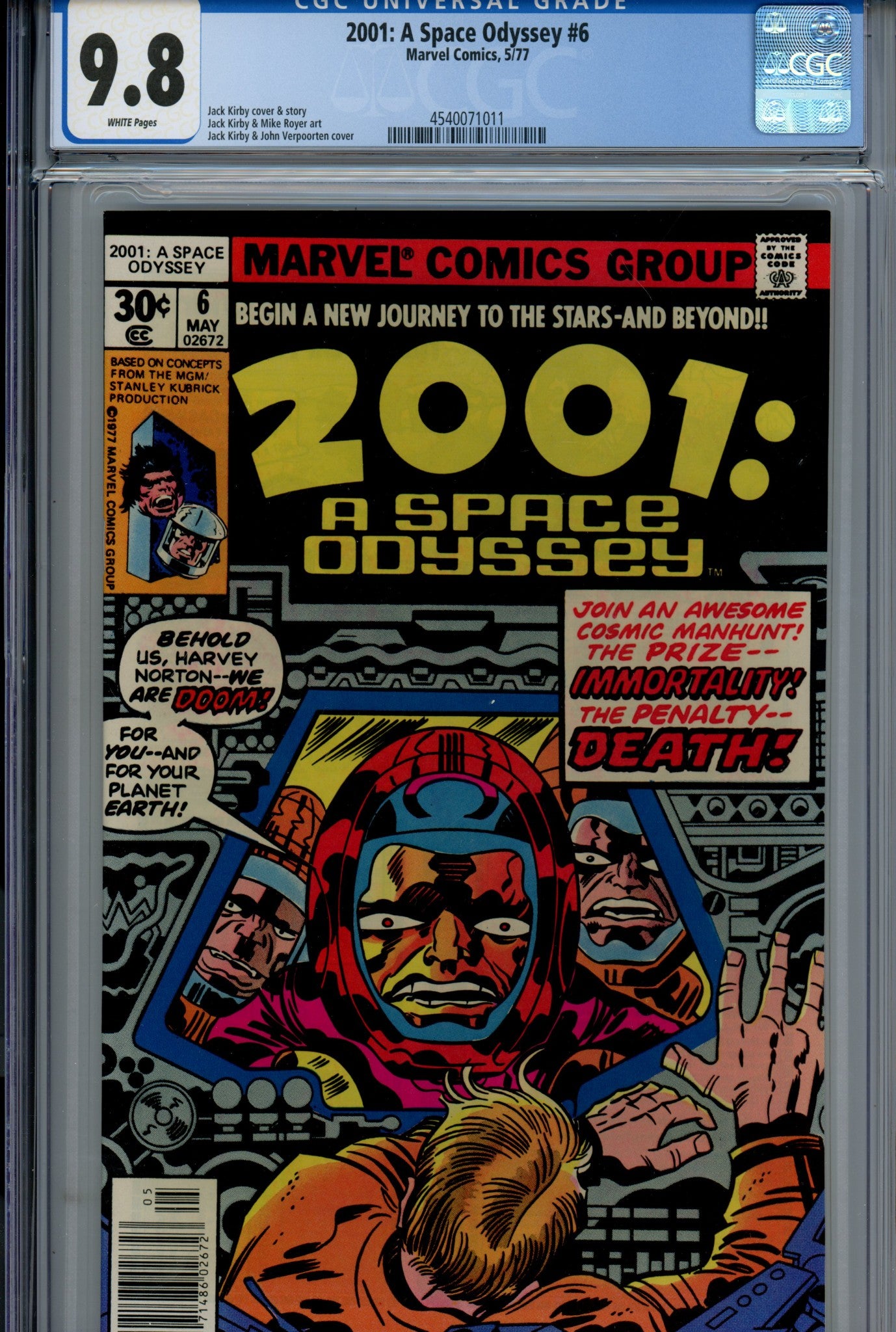 2001, A Space Odyssey 6 CGC 9.8 (NM/M) (1977) 