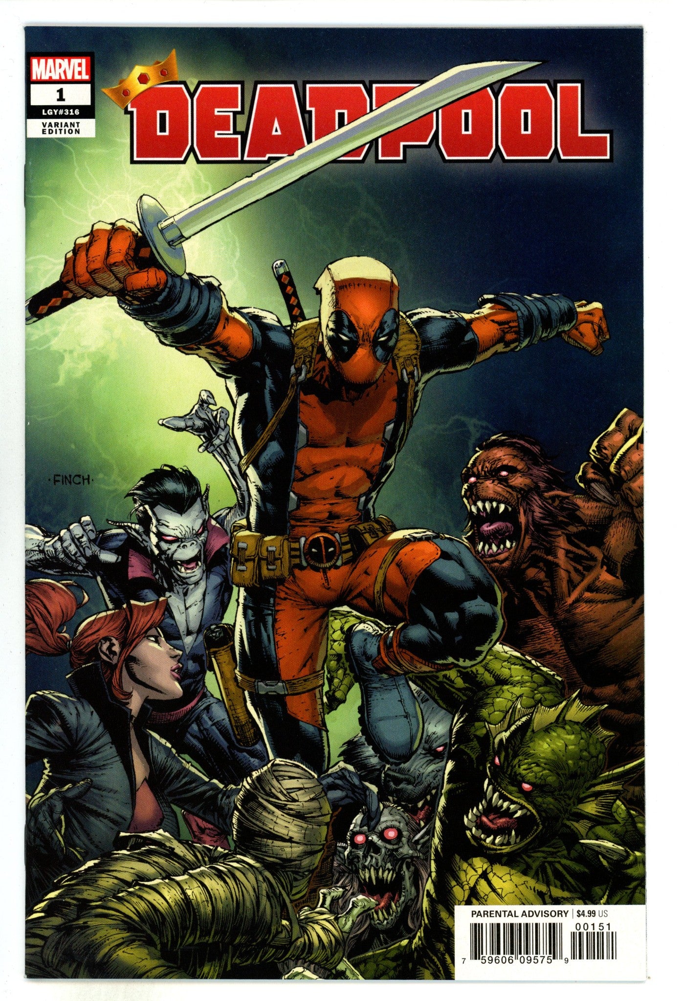 Deadpool Vol 7 1 (316)  High Grade  (2020) Finch  Variant  