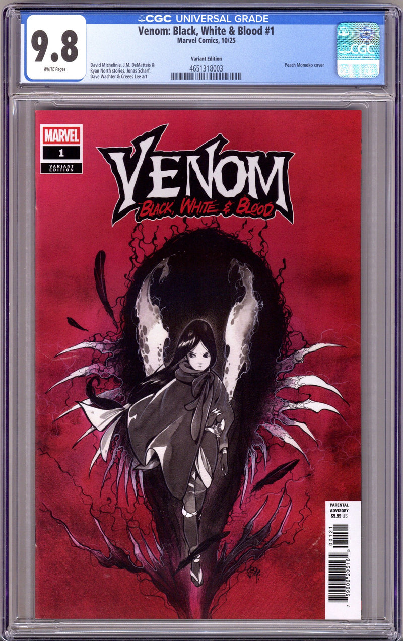 Venom: Black, White & Blood 1 CGC 9.8 (NM/M) (2025) Momoko Variant 