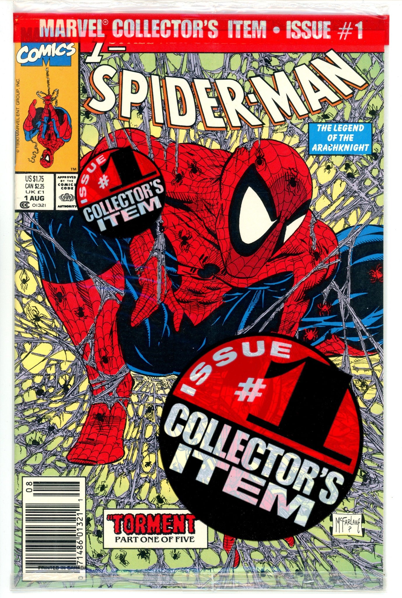 Spider-Man Vol 1 1 New, Sealed (1990) Newsstand 