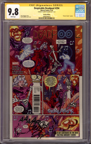 Despicable Deadpool 294 CGC 9.8 (NM/M) (2018) Koblish Secret Variant Signed x1 Cover Gerry Duggan