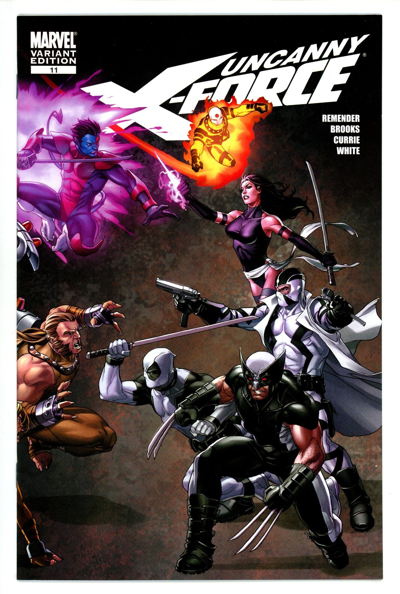 Uncanny X-Force Vol 1 11 VF+ (8.5) (2011) Brooks Incentive Variant 
