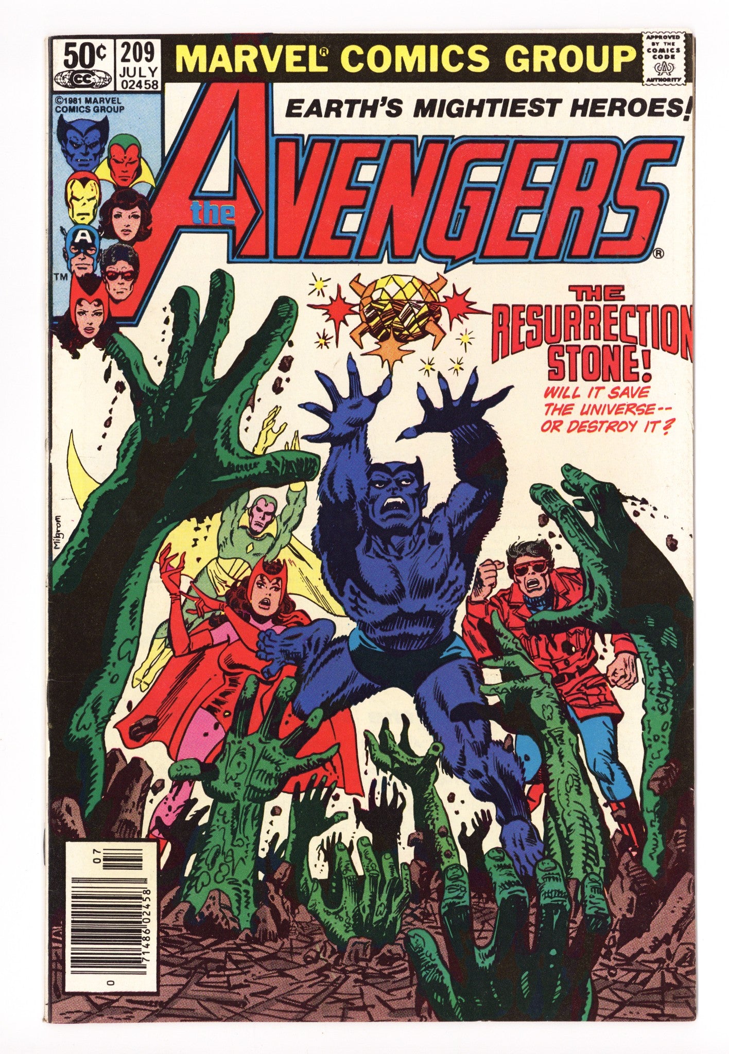 The Avengers Vol 1 209 Mid Grade (1981) Newsstand 