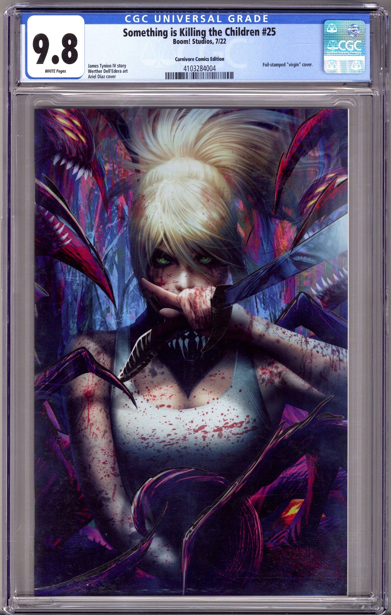 Something Is Killing the Children   25 CGC 9.8 (NM/M)   (2022) Diaz Foil Virgin Exclusive Variant  