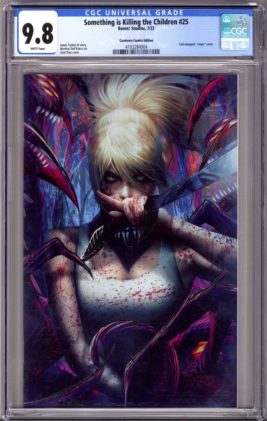 Something Is Killing the Children   25 CGC 9.8 (NM/M)   (2022) Diaz Foil Virgin Exclusive Variant  