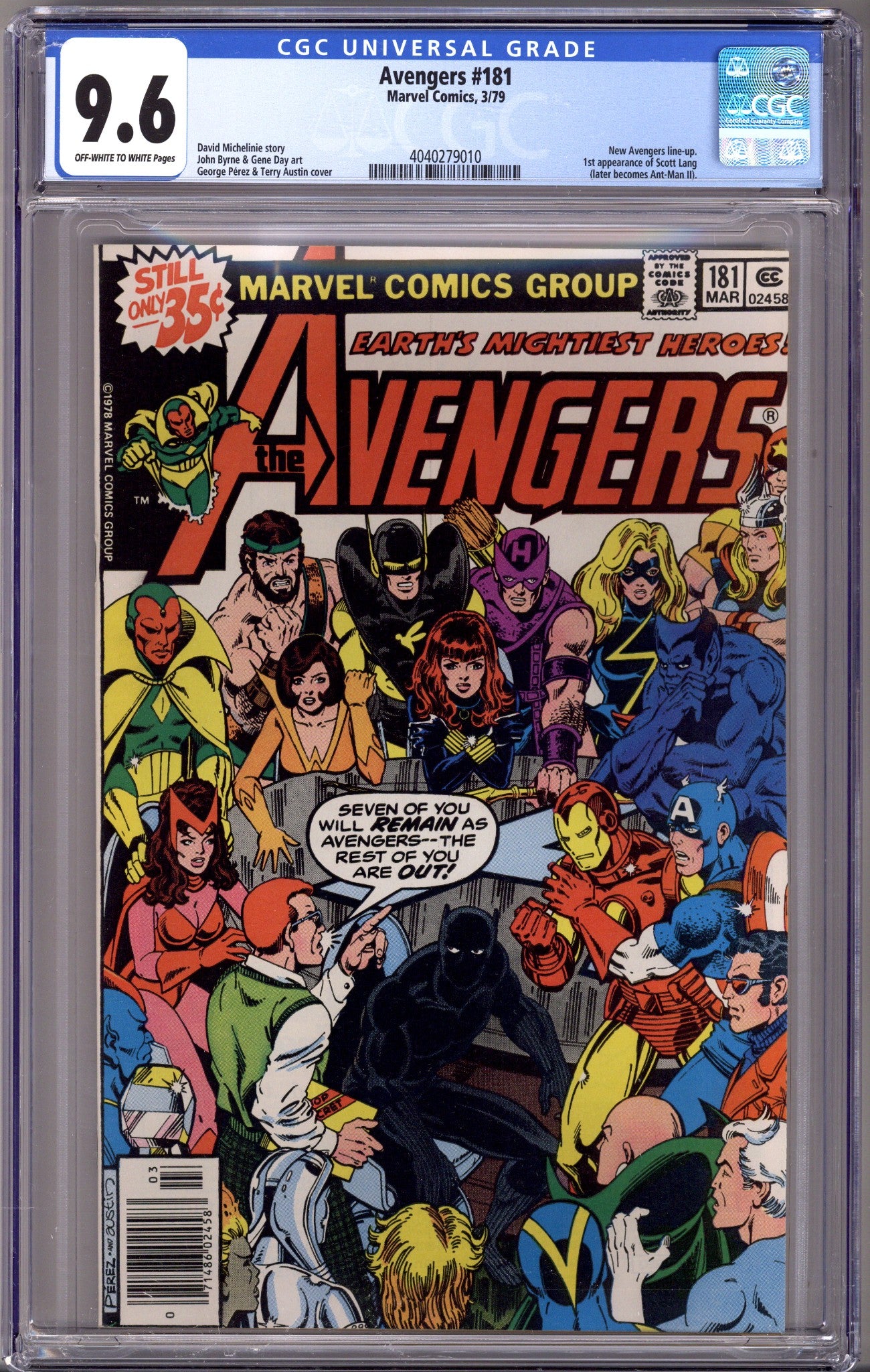 The Avengers Vol 1 181 CGC 9.6 (NM+) (1979) 