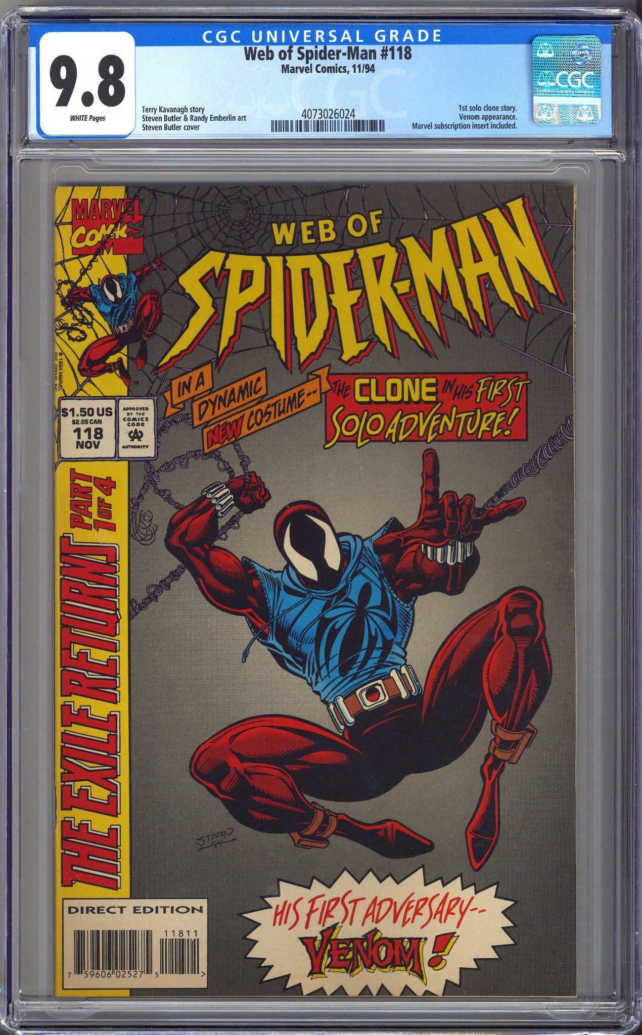 Web of Spider-Man Vol 1 118 CGC 9.8 (NM/M) (1994) 