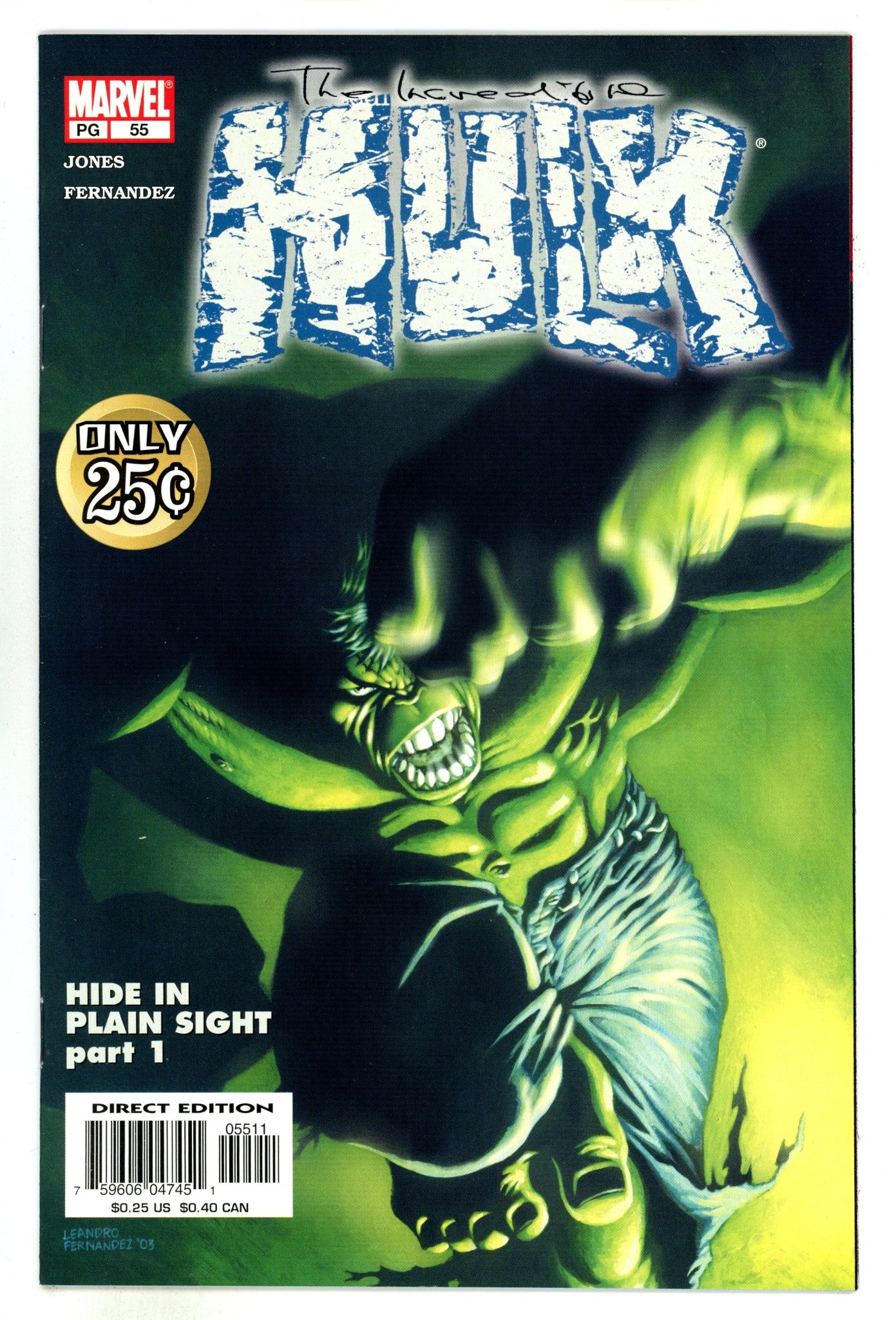 Incredible Hulk Vol 2 55 High Grade (2003) 