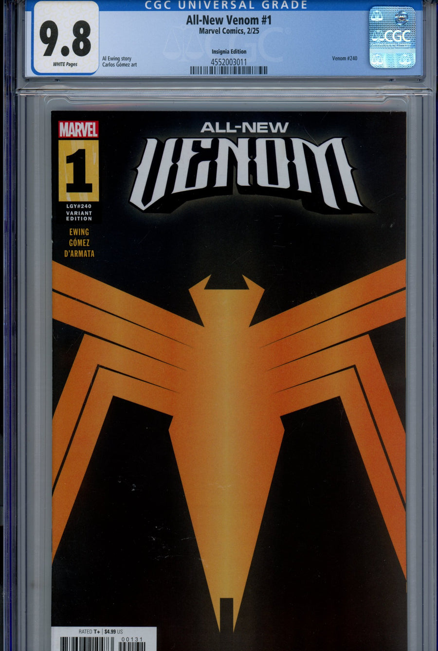 All-New Venom 1 CGC 9.8 (NM/M) (2025) Insignia Variant 