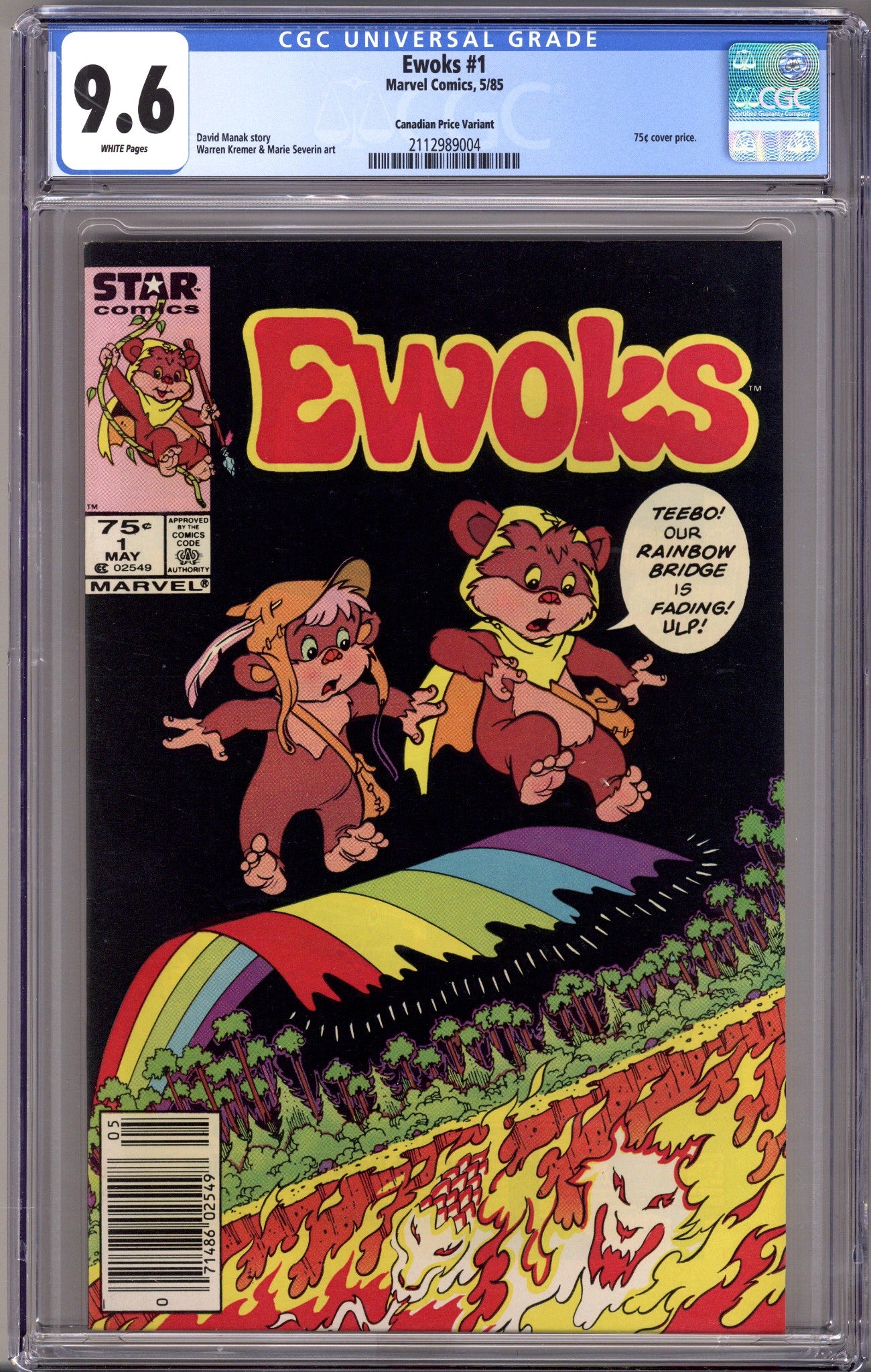 The Ewoks   1 CGC 9.6 (NM+)   (1985)     Canadian Price Variant  