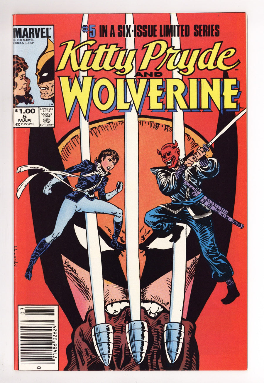 Kitty Pryde and Wolverine 5 NM- (9.2) (1985) Canadian Price Variant 
