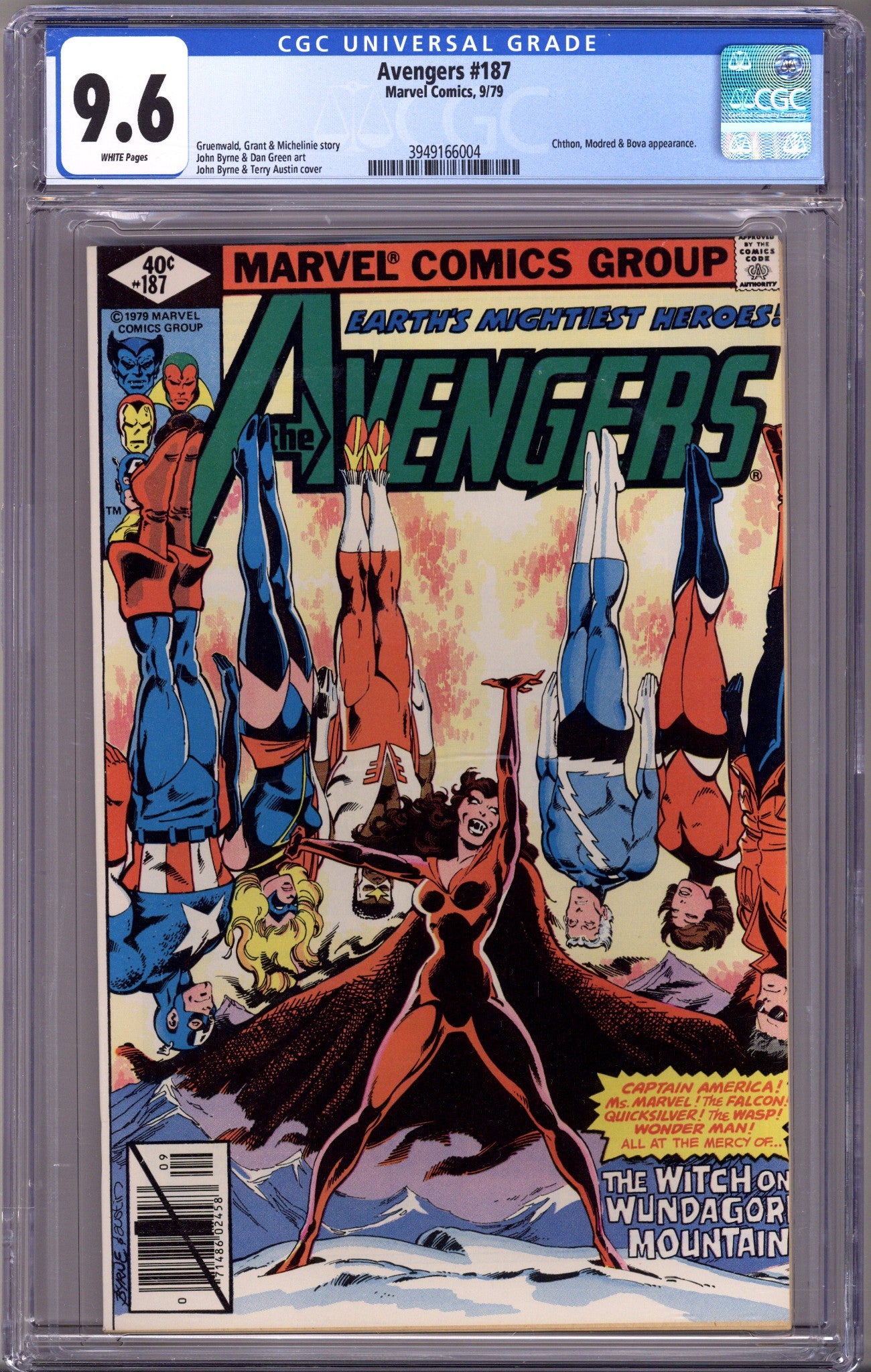 The Avengers Vol 1 187 CGC 9.6 (NM+) (1979) 