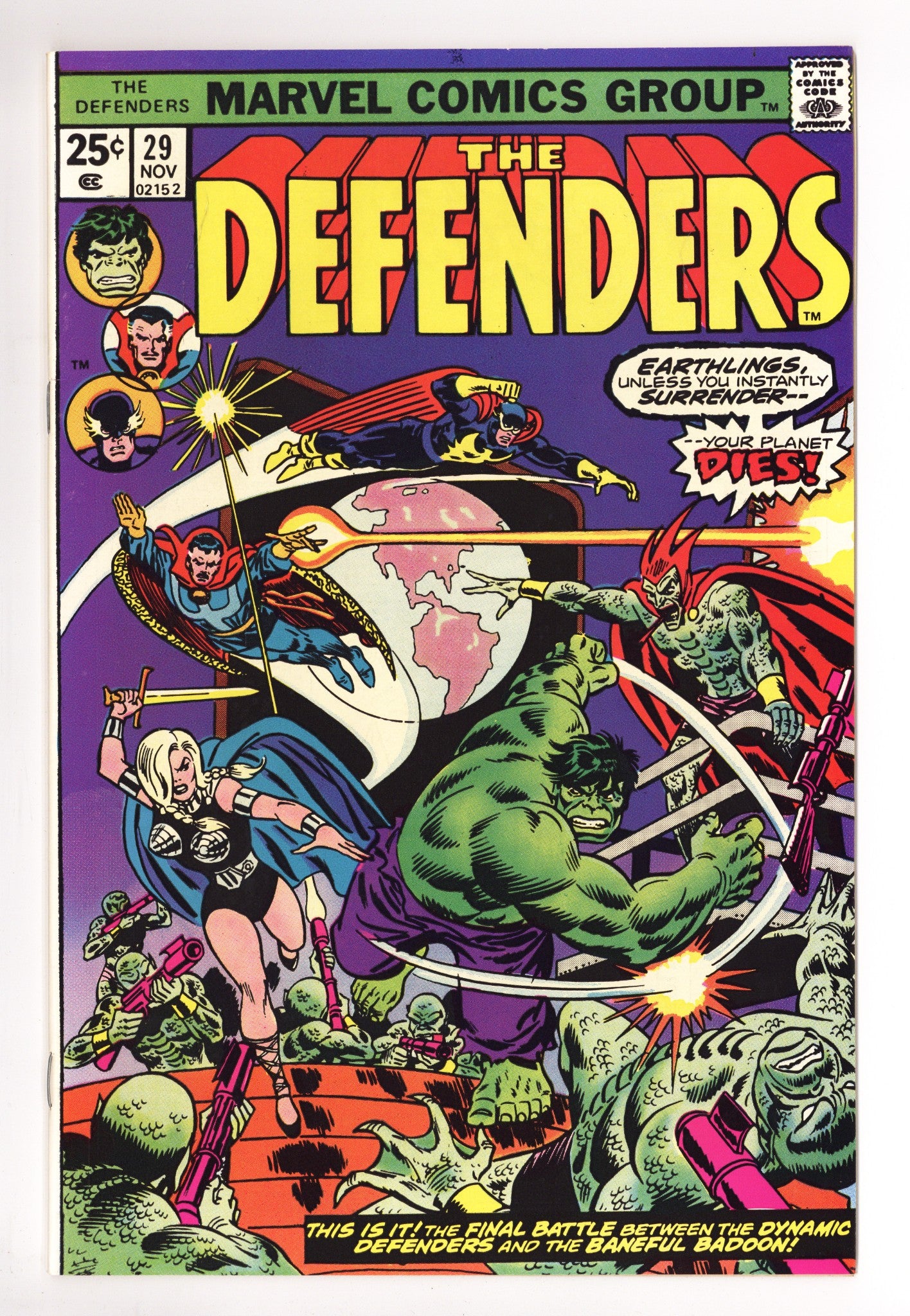 The Defenders Vol 1 29 VF/NM (9.0) (1975) 