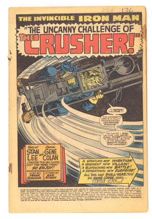 Tales of Suspense Vol 1 91 Very Low Grade Coverless (1967) 