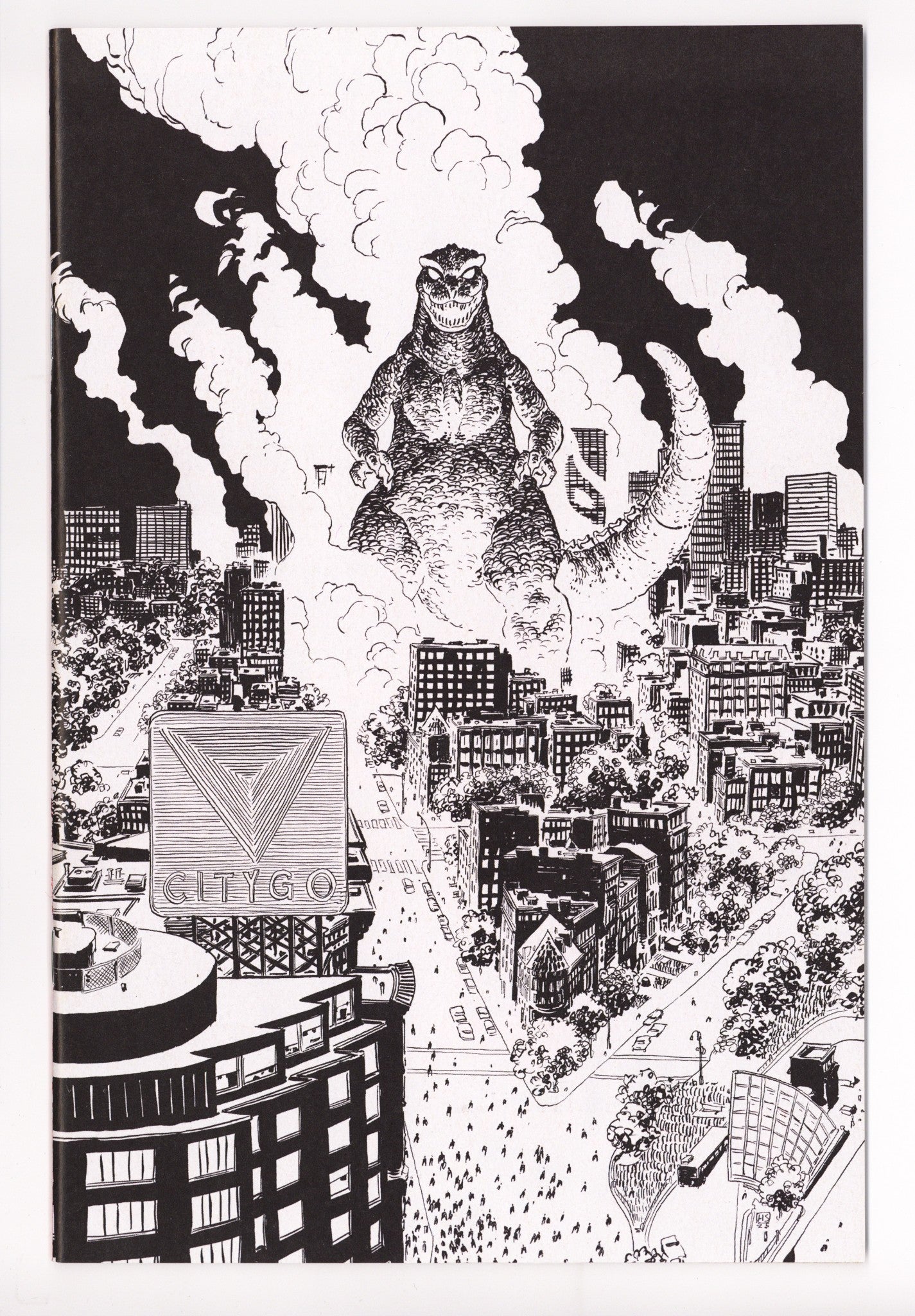Godzilla vs. America: Godzilla vs. Boston 1 NM- (9.2) (2025) Sherman B&W Virgin Incentive Variant 