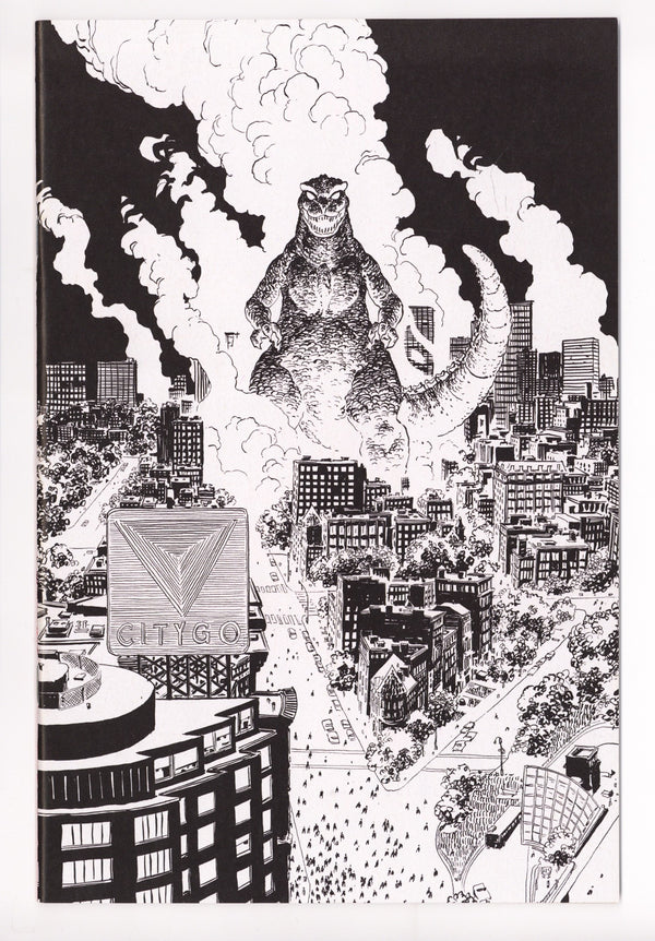 Godzilla vs. America: Godzilla vs. Boston 1 NM- (9.2) (2025) Sherman B&W Virgin Incentive Variant