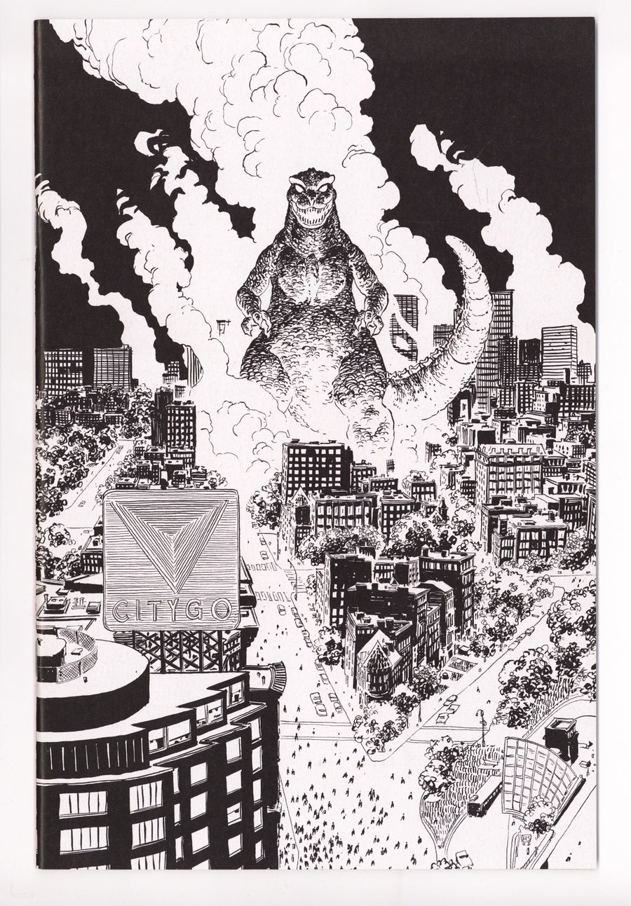 Godzilla vs. America: Godzilla vs. Boston 1 NM- (9.2) (2025) Sherman B&W Virgin Incentive Variant 