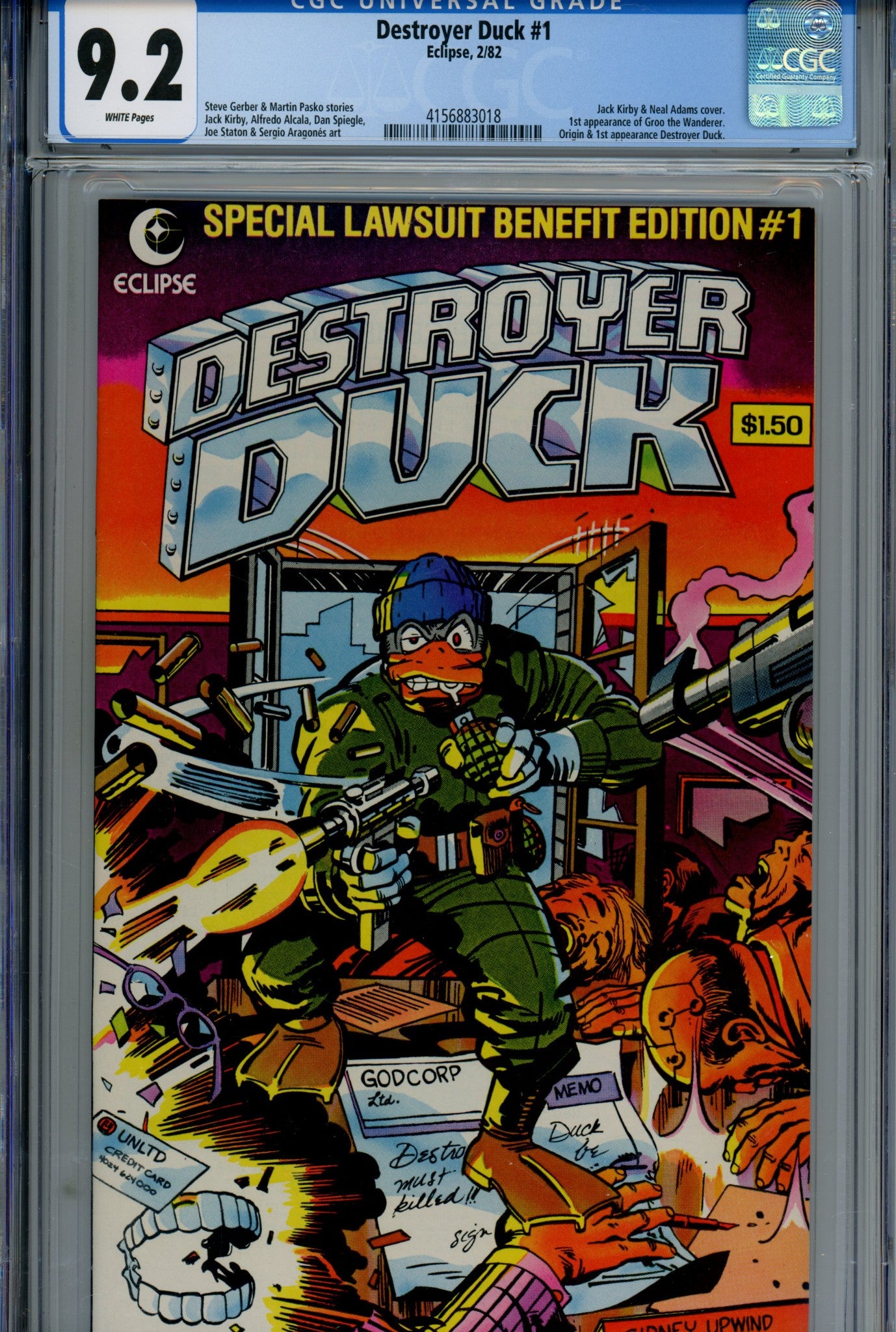 Destroyer Duck 1 CGC 9.2 (1982)