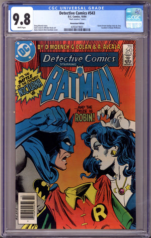 Detective Comics Vol 1 543 CGC 9.8 (NM/M) Mark Jewellers (1984) Newsstand