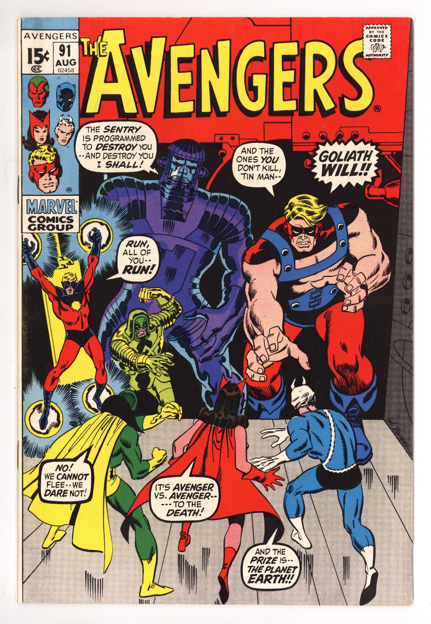 The Avengers Vol 1 91 VF/NM (9.0) (1971) 