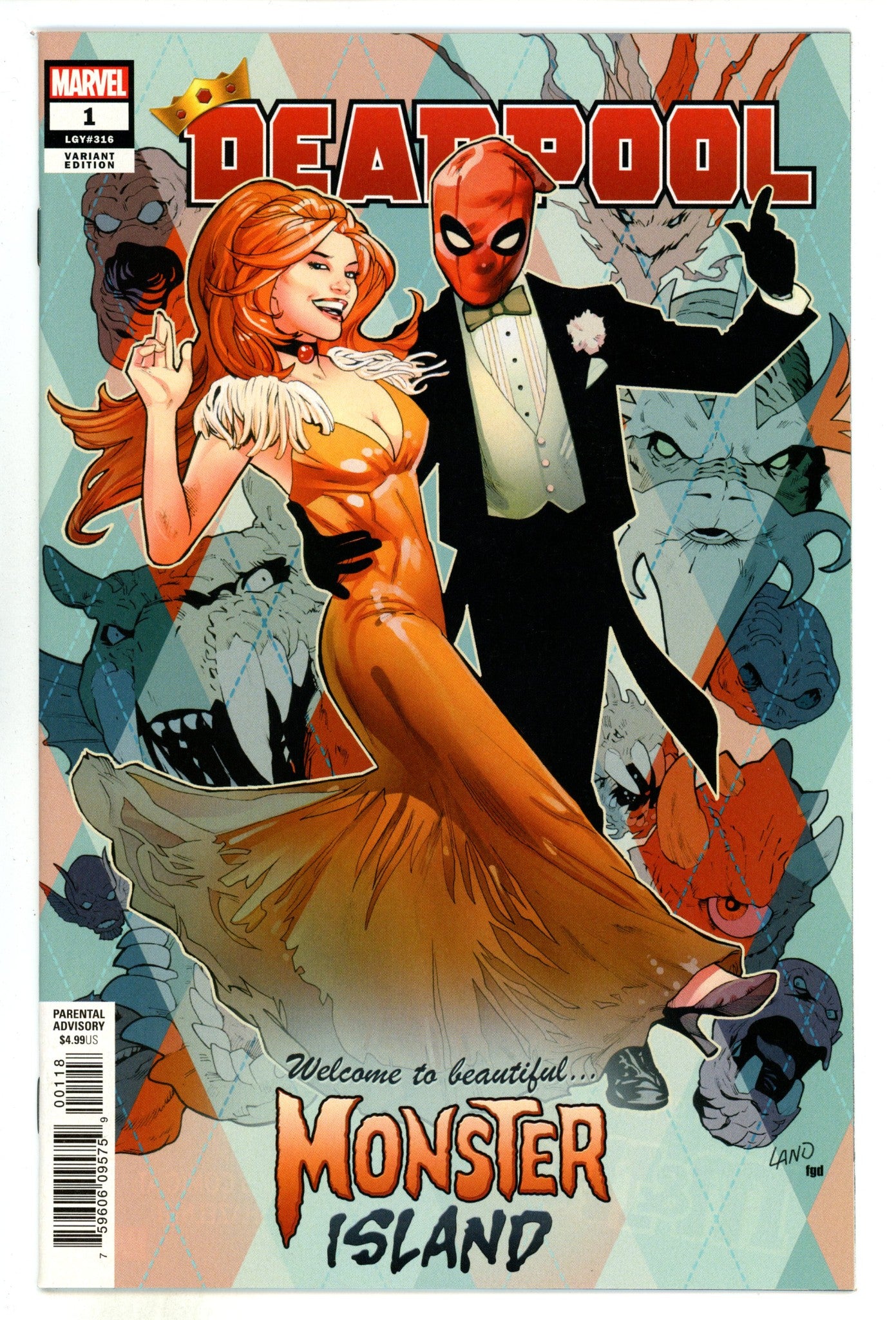 Deadpool Vol 7 1 (316)  High Grade  (2020) Land  Variant  