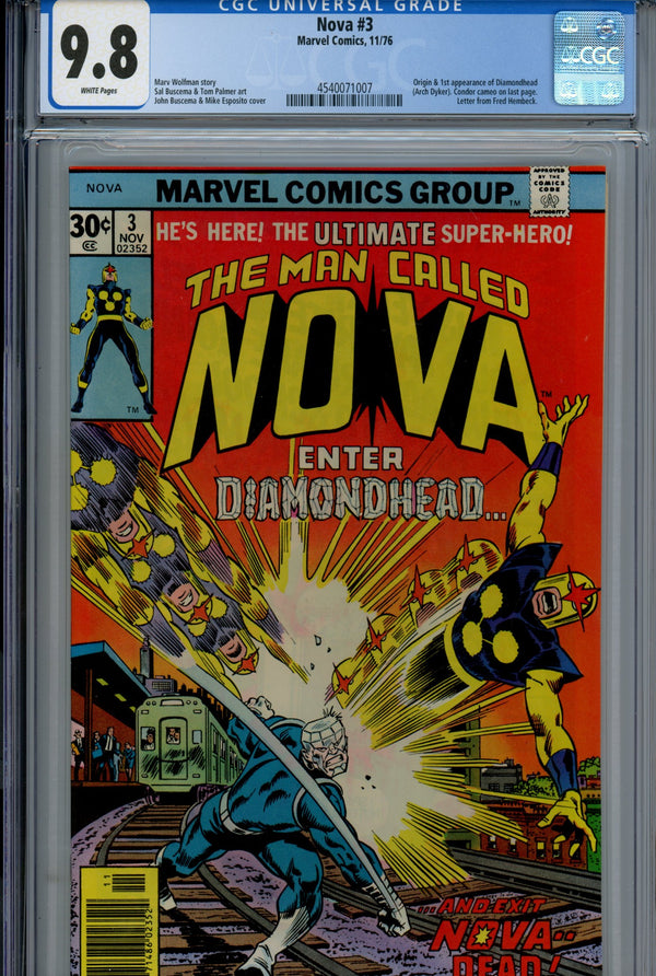 Nova Vol 1 3 CGC 9.8 (NM/M) (1976)