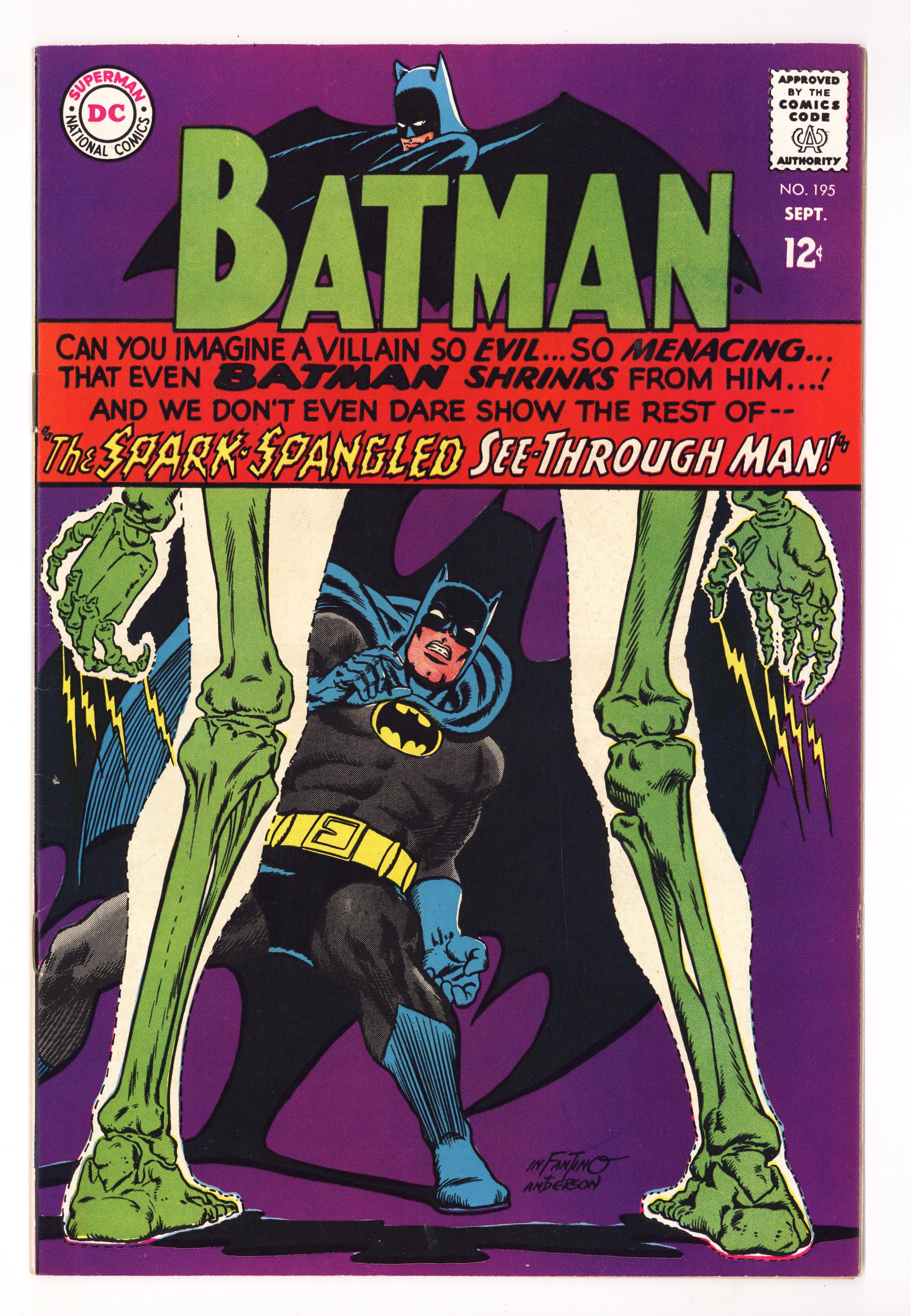 Batman Vol 1 195  VF (8.0)   (1967)        