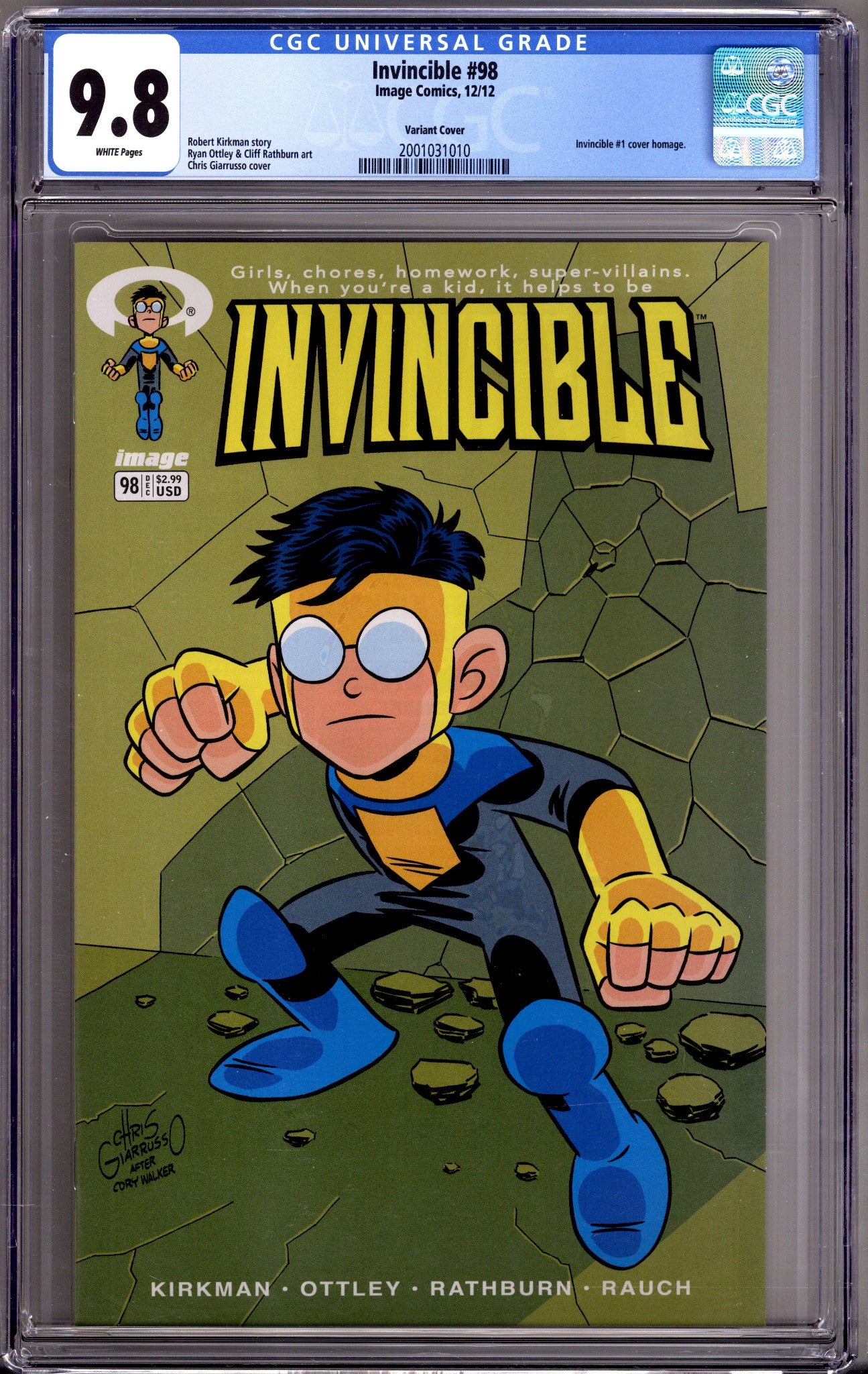 Invincible   98 CGC 9.8 (NM/M)   (2012) Giarrusso Homage   Variant  