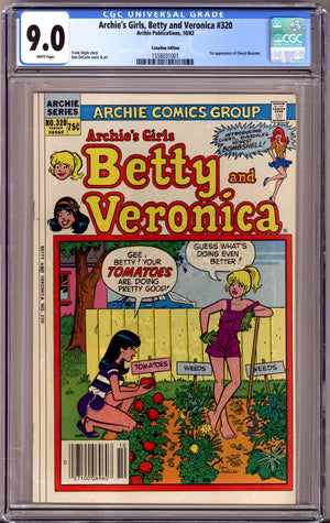 Archie's Girls Betty and Veronica 320 CGC 9.0 (VF/NM) (1982) Canadian Price Variant