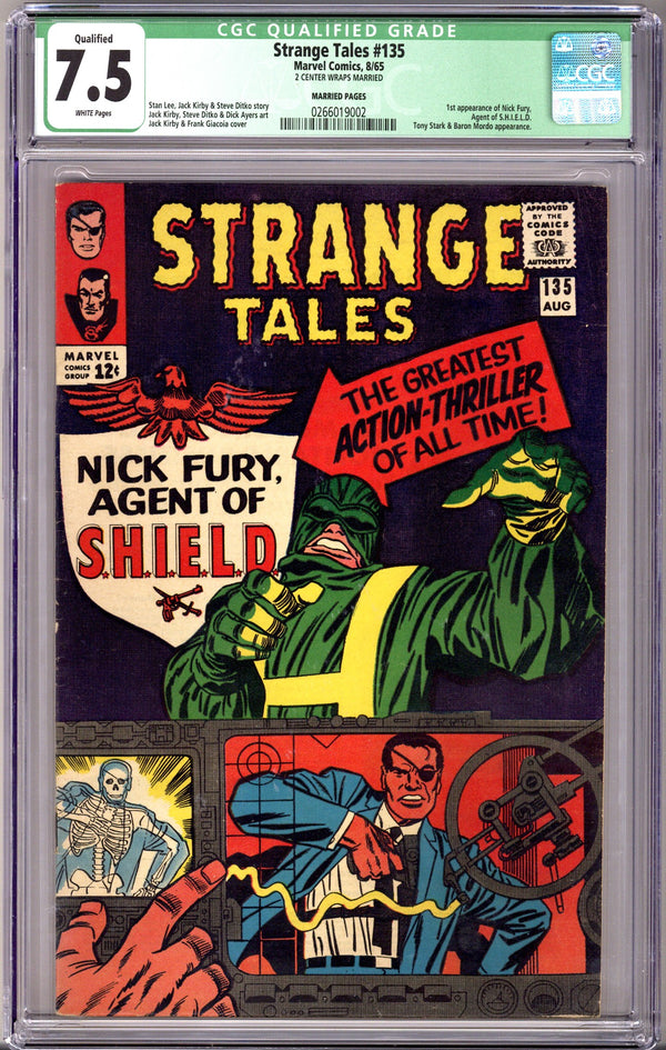 Strange Tales Vol 1 135 CGC 7.5 Qualified (1965)