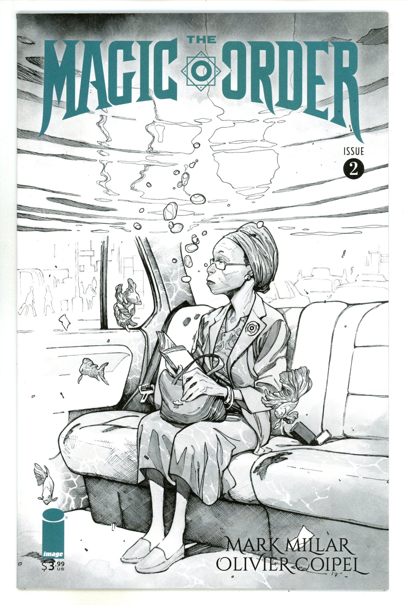 The Magic Order 2 High Grade (2018) Coipel B&W Variant 