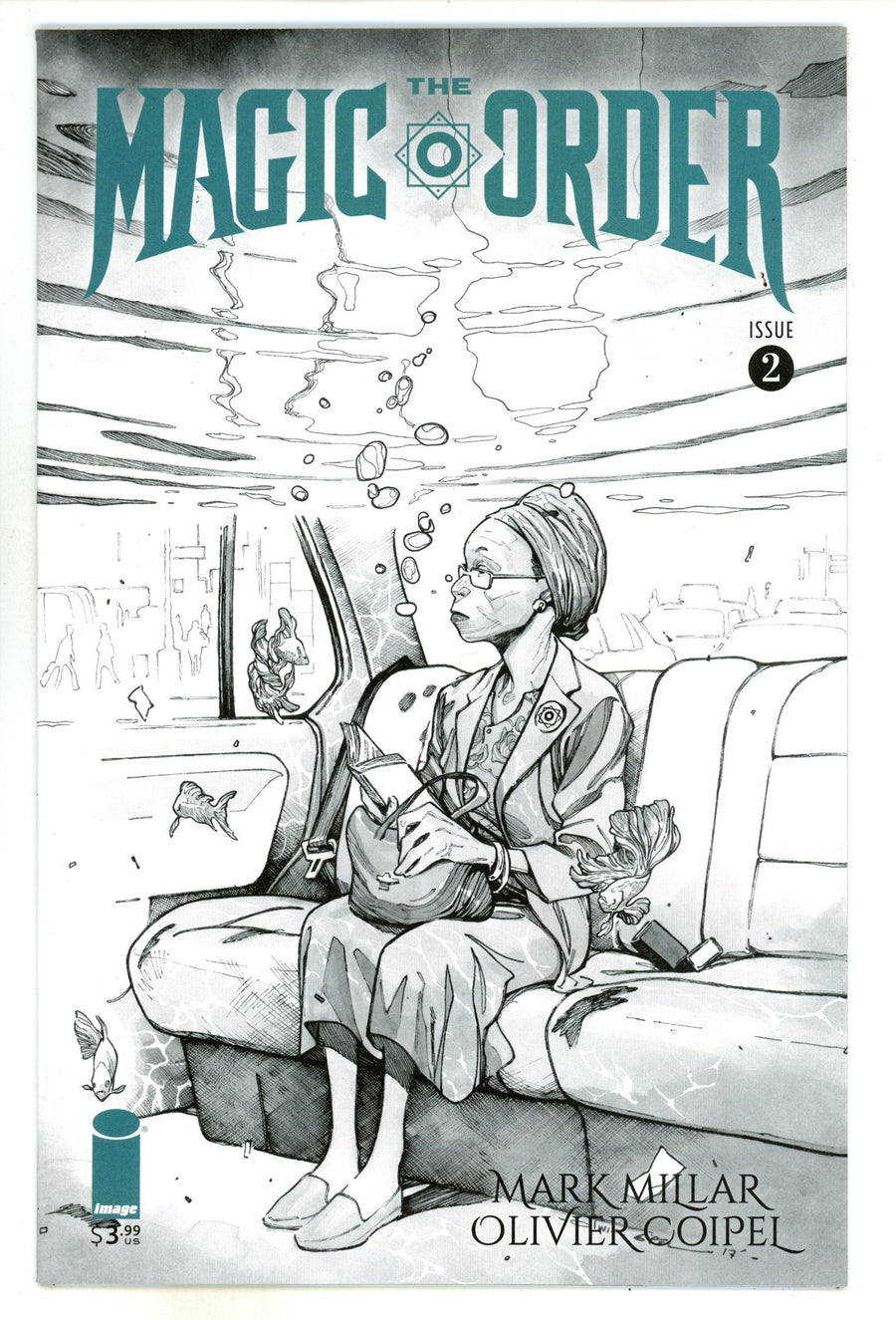 The Magic Order 2 High Grade (2018) Coipel B&W Variant 
