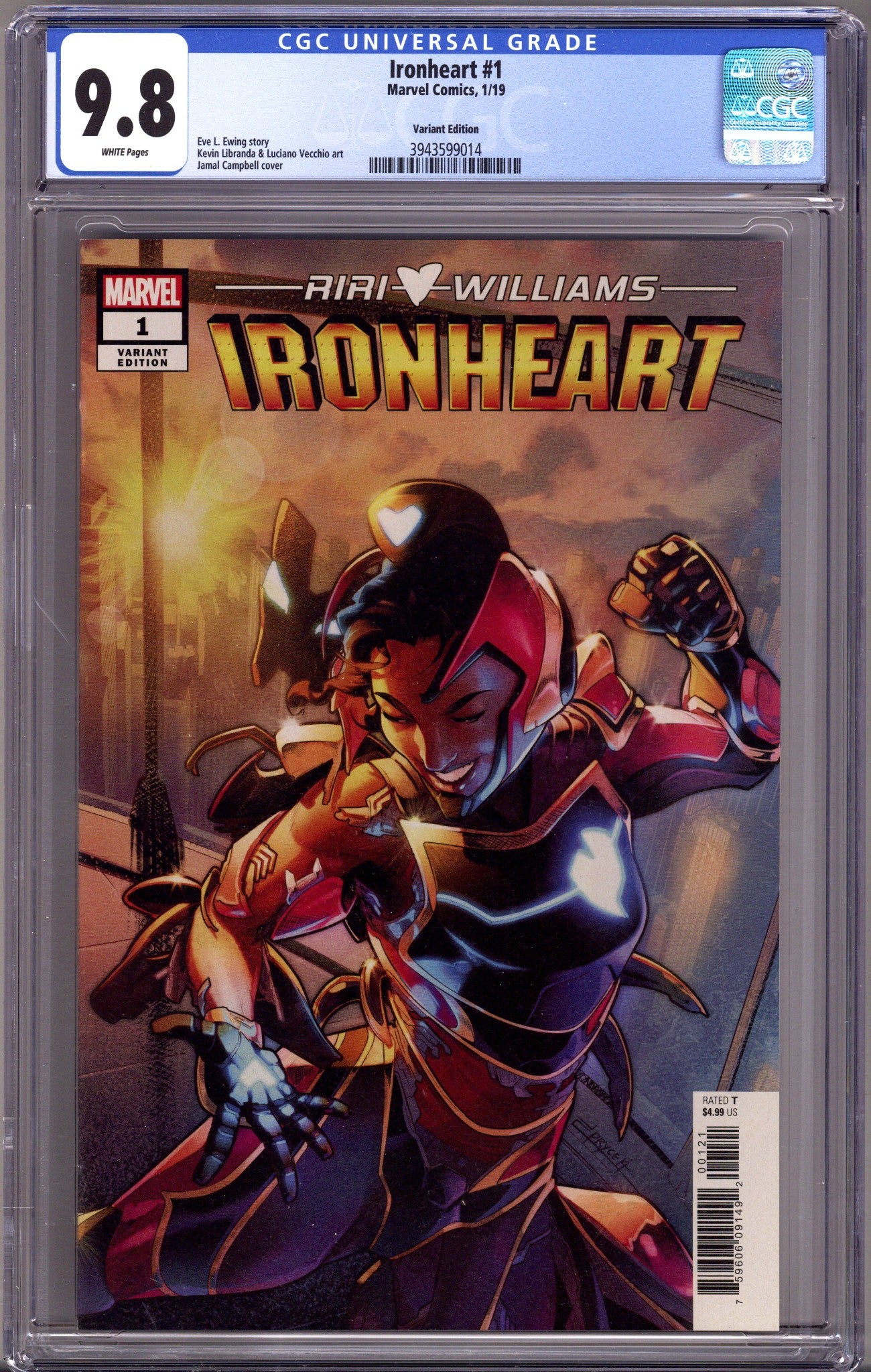 Ironheart 1 CGC 9.8 (NM/M) (2019) Campbell Incentive Variant 
