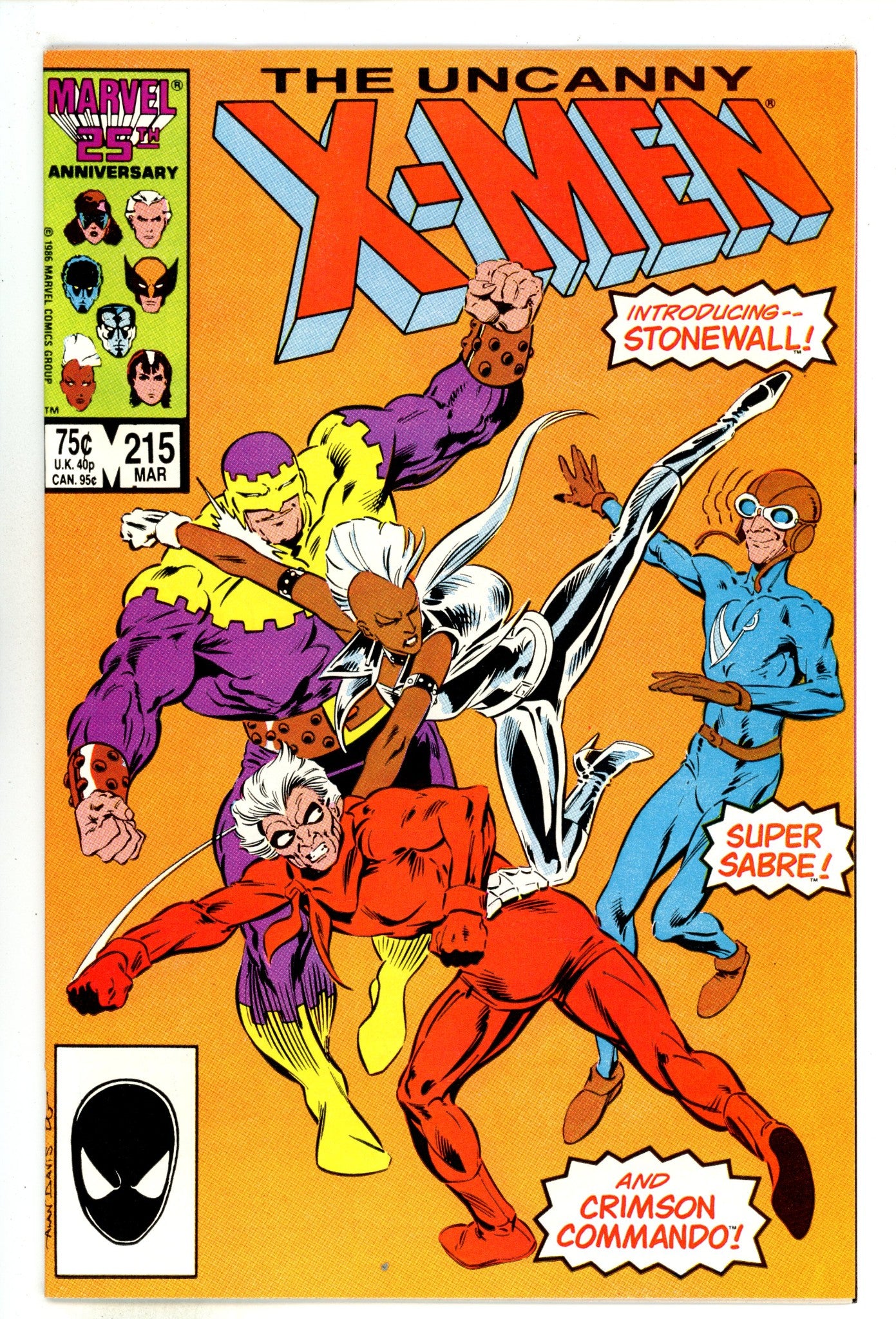 The Uncanny X-Men Vol 1 215 NM- (9.2) (1987) 