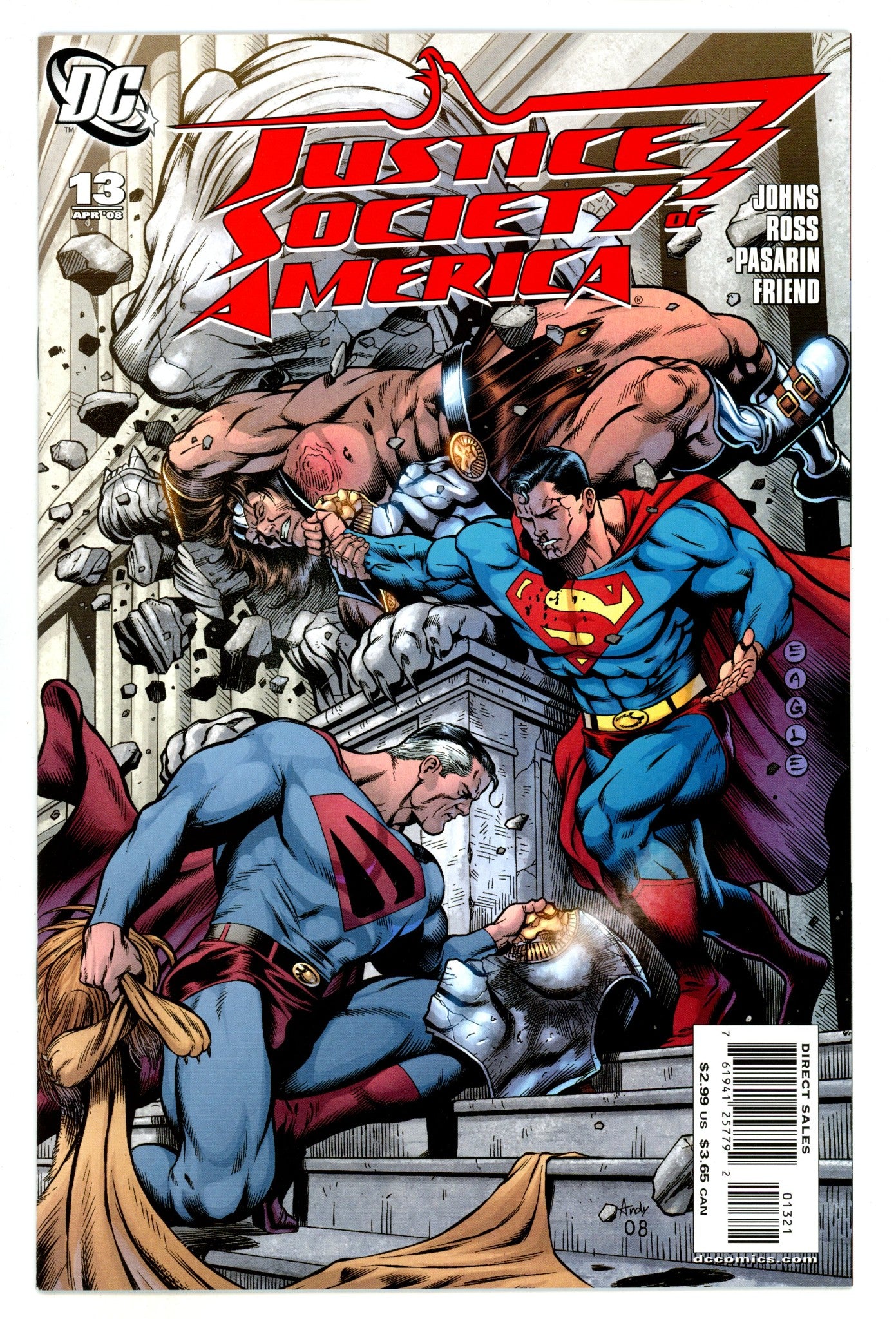 Justice Society of America Vol 3 13 High Grade (2008) Eaglesham Incentive Variant 