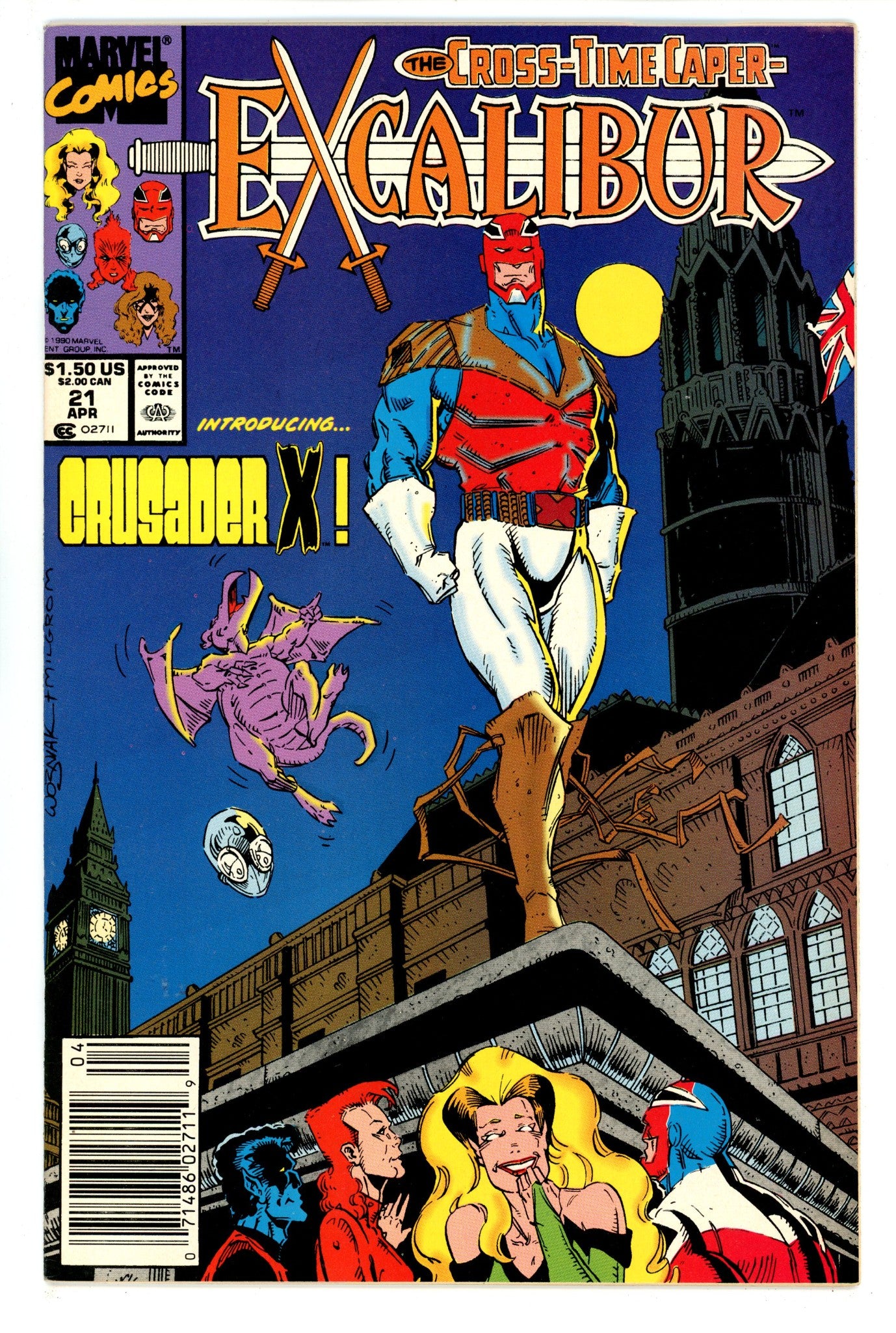 Excalibur Vol 1 21 High Grade (1990) Newsstand 