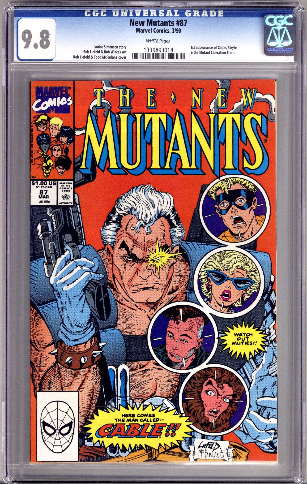 The New Mutants Vol 1 87 CGC 9.8 (NM/M) (1990) 