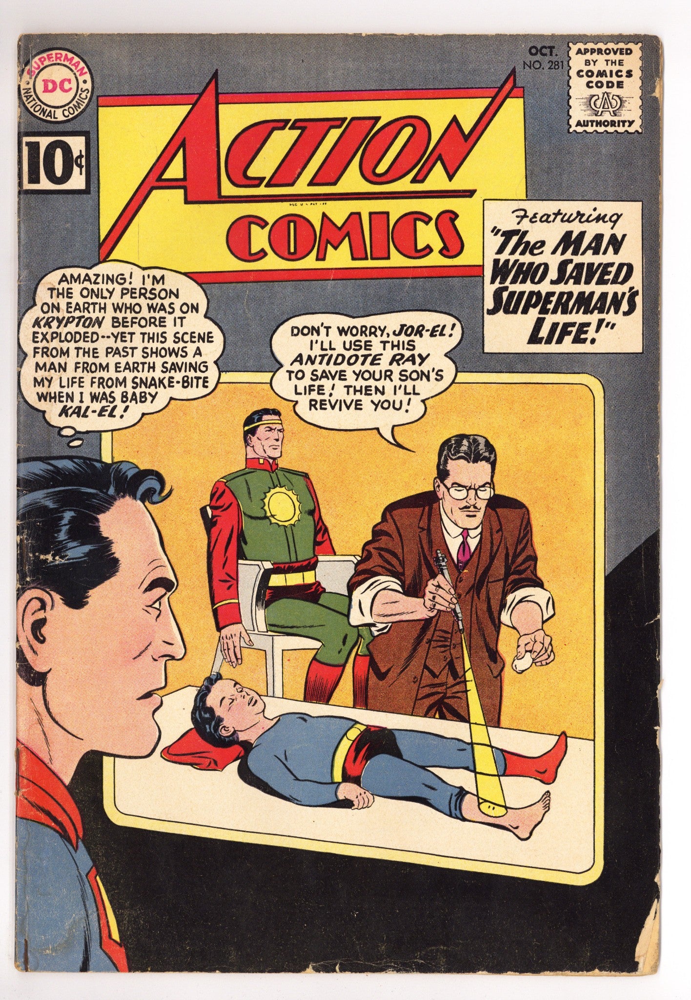 Action Comics Vol 1 281  GD+ (2.5) Extra Staples  (1961)        