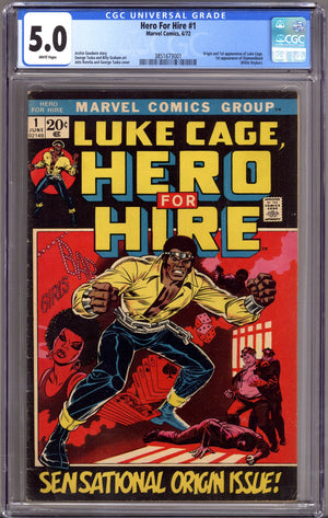 Hero for Hire 1 CGC 5.0 (VG/FN) (1972)