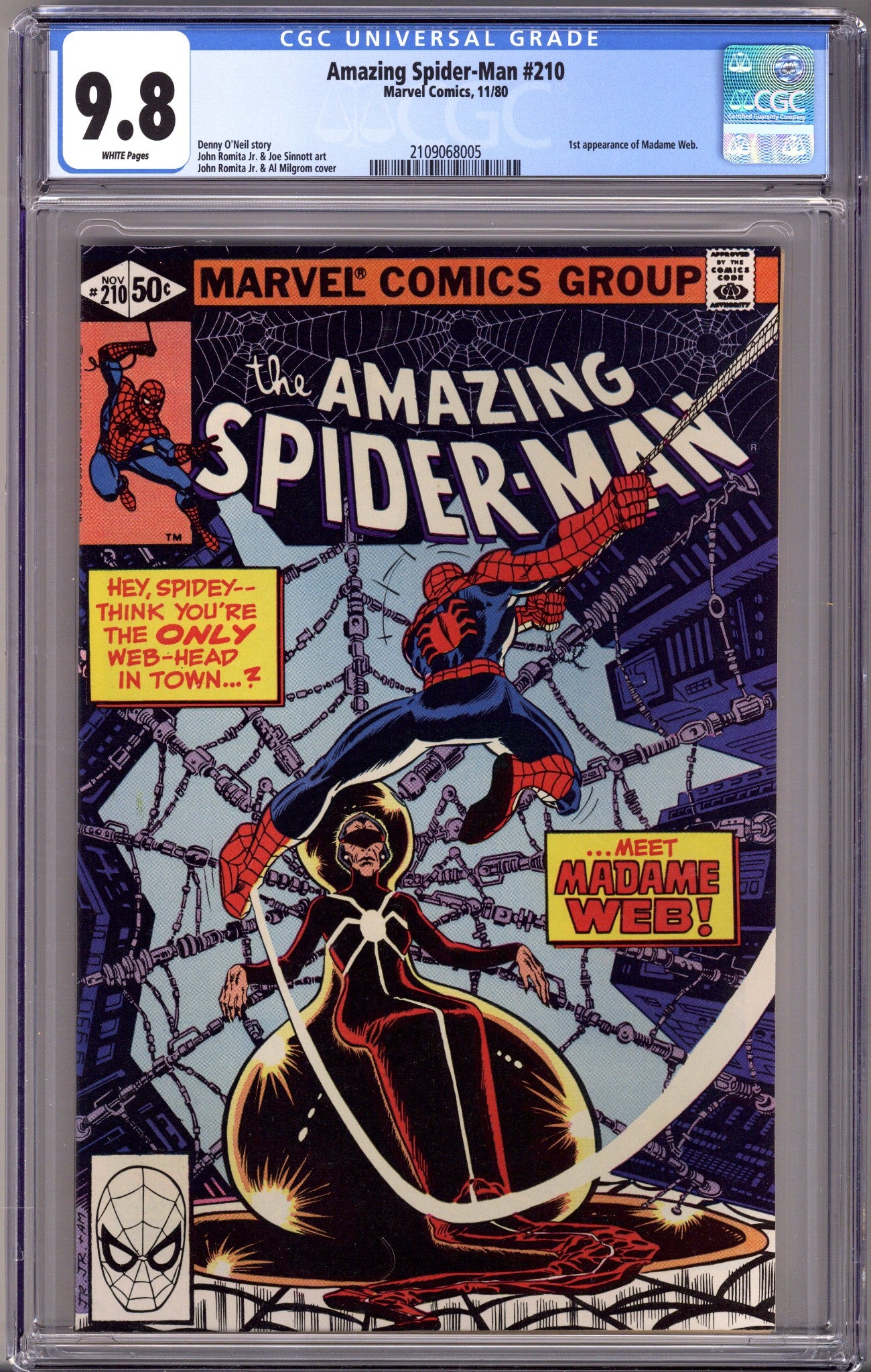 The Amazing Spider-Man Vol 1 210 CGC 9.8 (NM/M) (1980) 