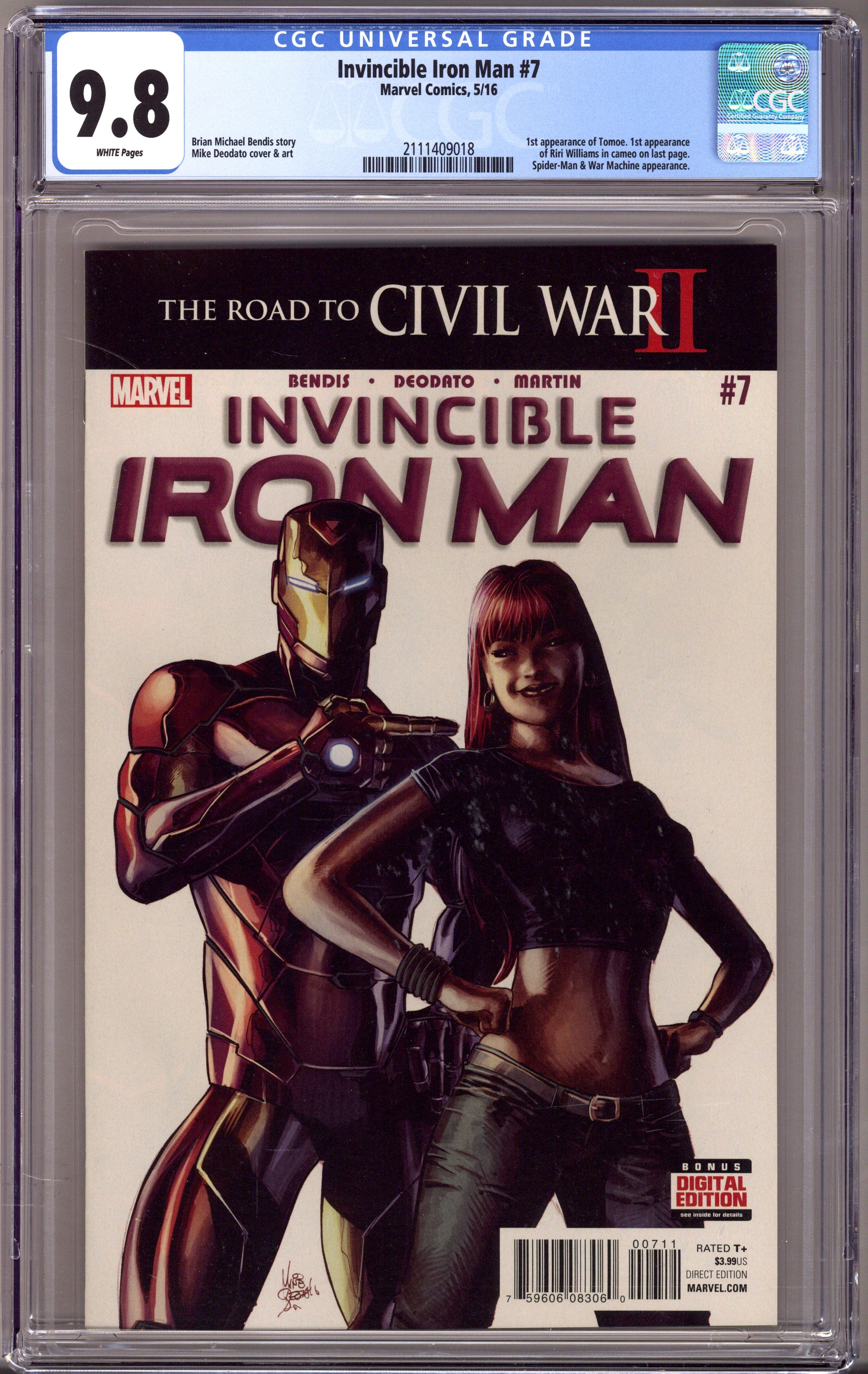 Invincible Iron Man Vol 2 7 CGC 9.8 (NM/M) (2016) 