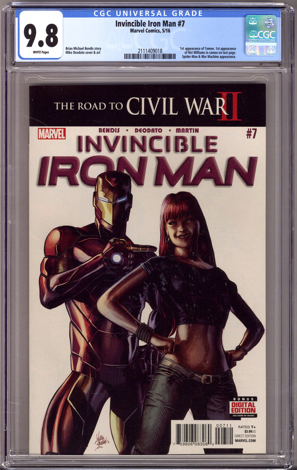 Invincible Iron Man Vol 2 7 CGC 9.8 (NM/M) (2016)