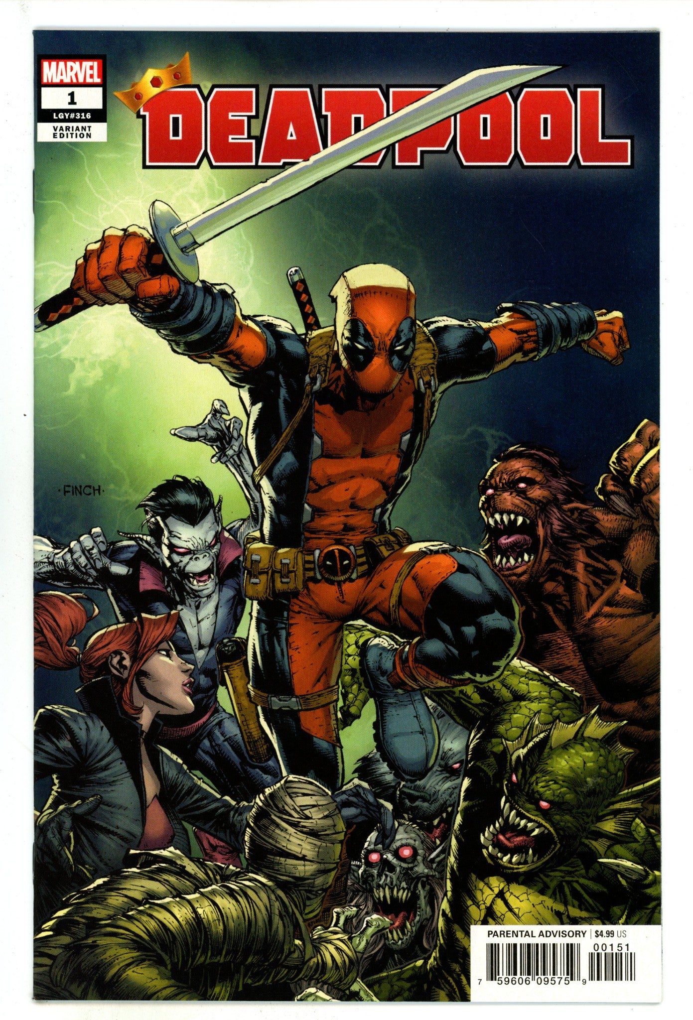 Deadpool Vol 7 1 (316) High Grade (2020) Finch Variant 