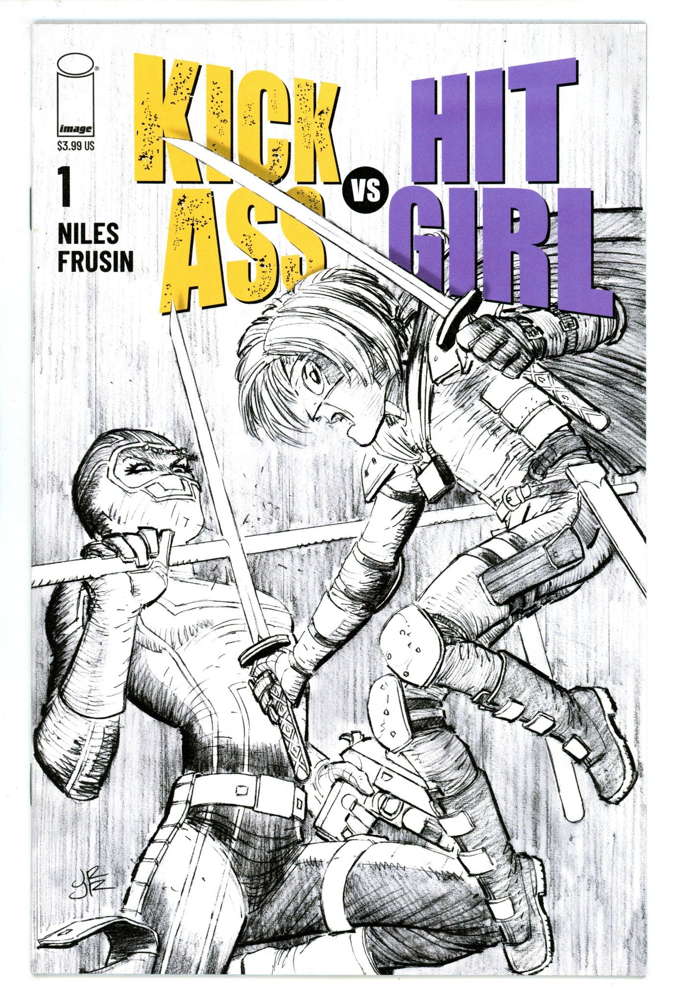 Kick-Ass vs Hit-Girl 1 High Grade (2020) Jr. Sketch Variant 