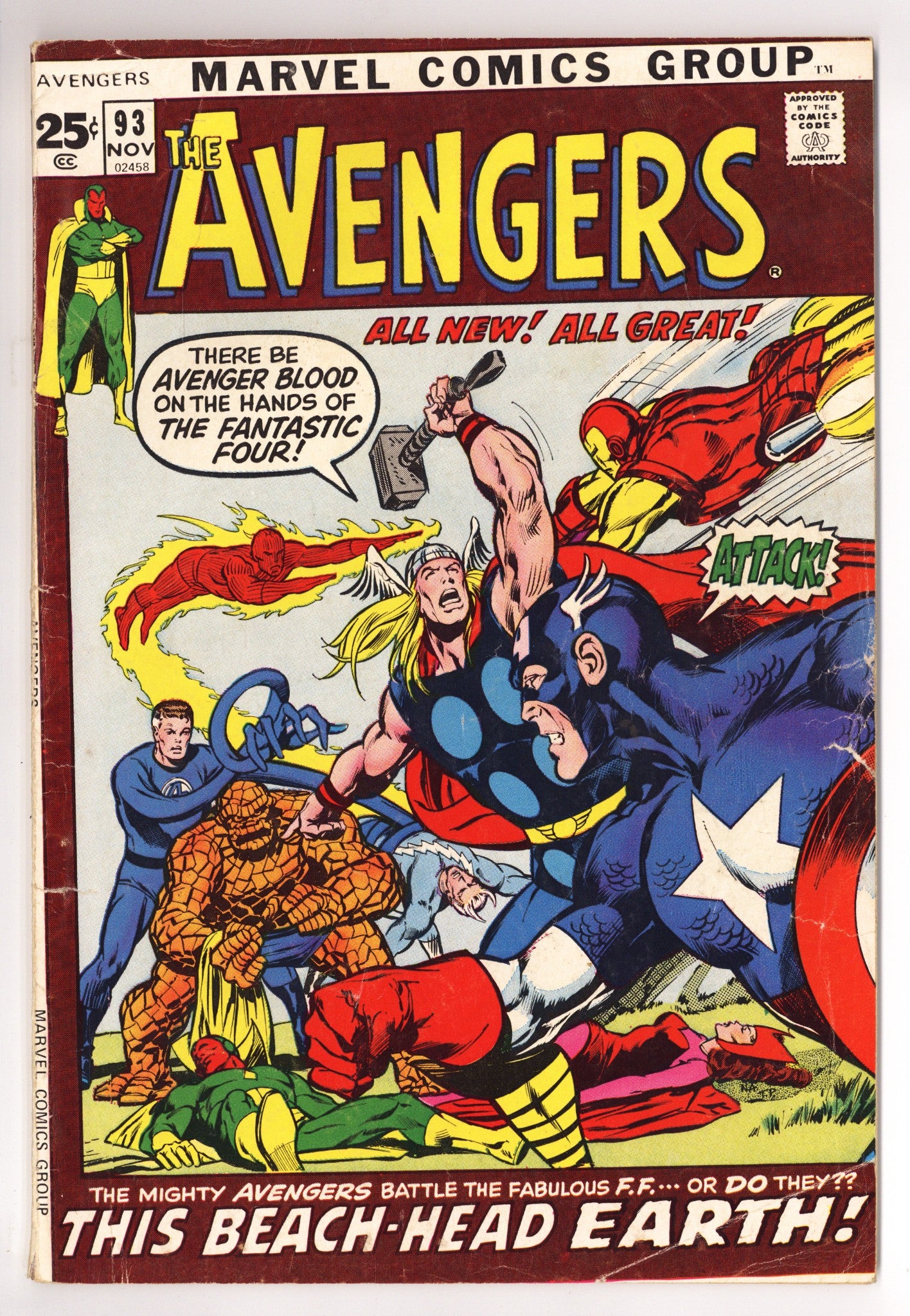 The Avengers Vol 1 93 VG (4.0) (1971) 
