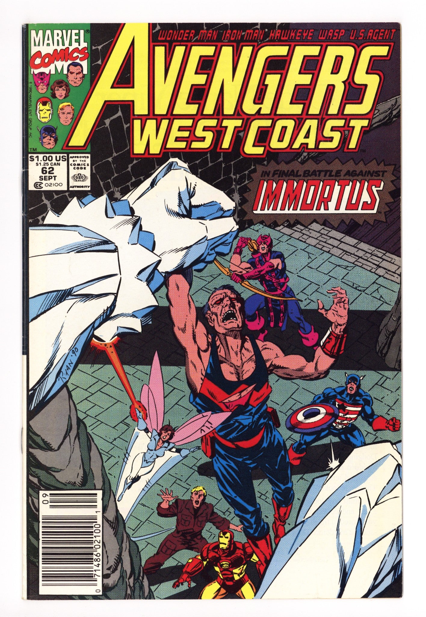 Avengers West Coast Vol 2 62 Mid Grade (1990) Newsstand 