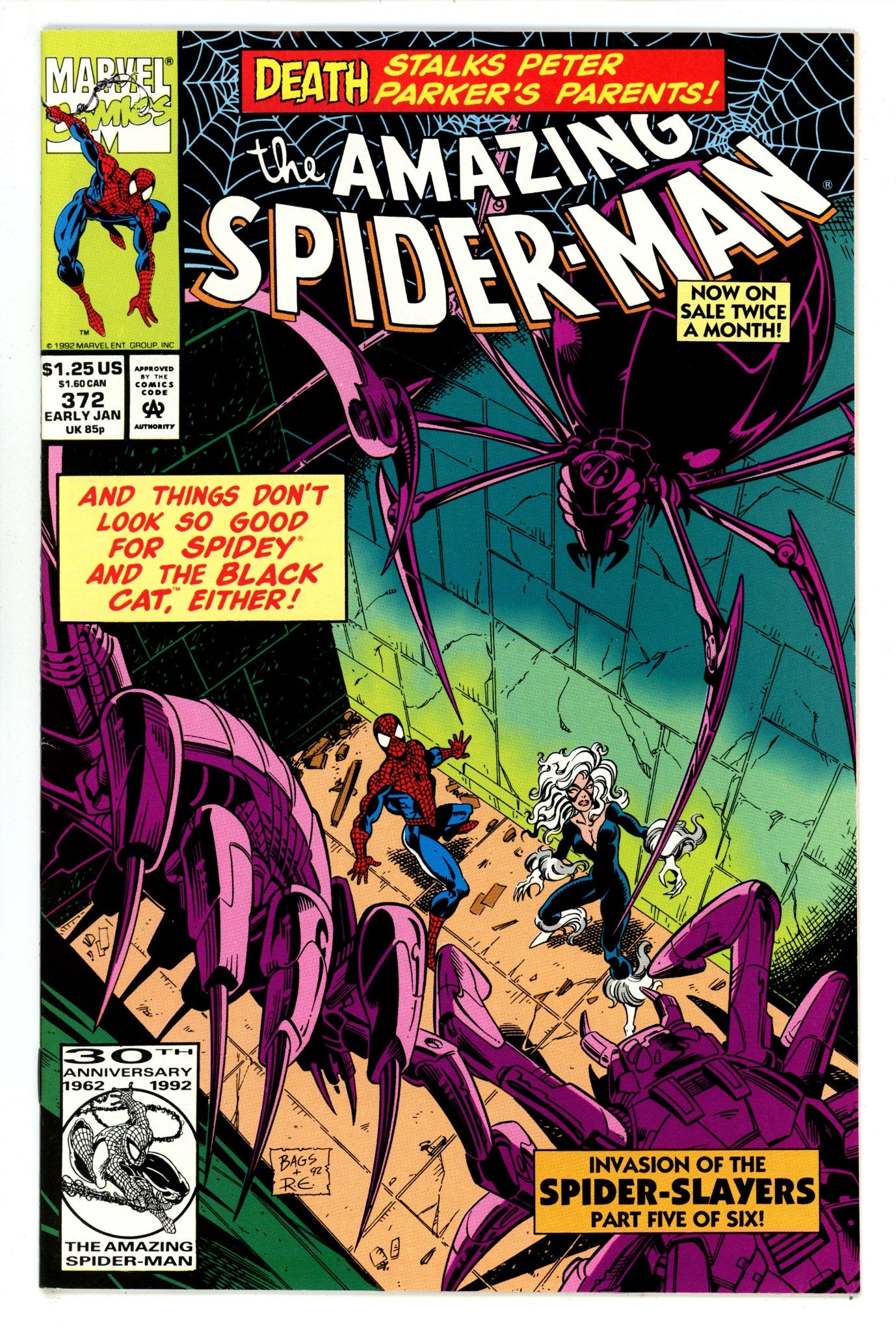 The Amazing Spider-Man Vol 1 372 VF+ (8.5) (1993) 