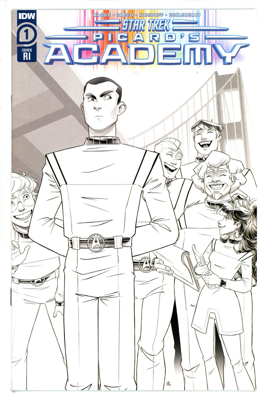 Star Trek: Picard's Academy 1 Boo B&W Incentive Variant VF/NM (2023)