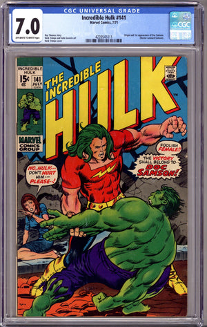 The Incredible Hulk Vol 1 141 CGC 7.0 (FN/VF) (1971)
