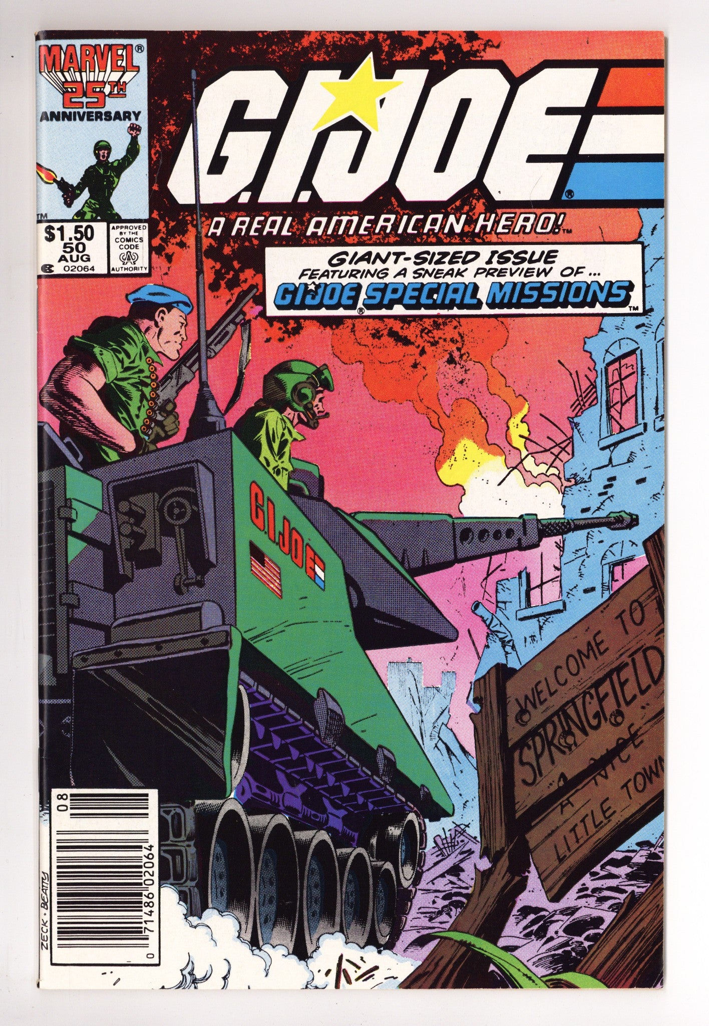 G.I. Joe, A Real American Hero 50 VF (8.0) (1986) Canadian Price Variant 